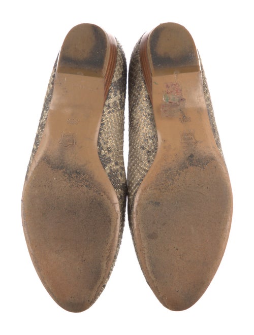 Theory Snakeskin Animal Print Flats