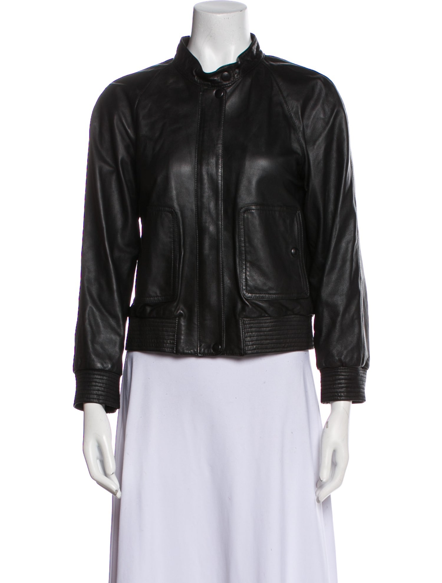 Theory Leather Bomber Jacket
