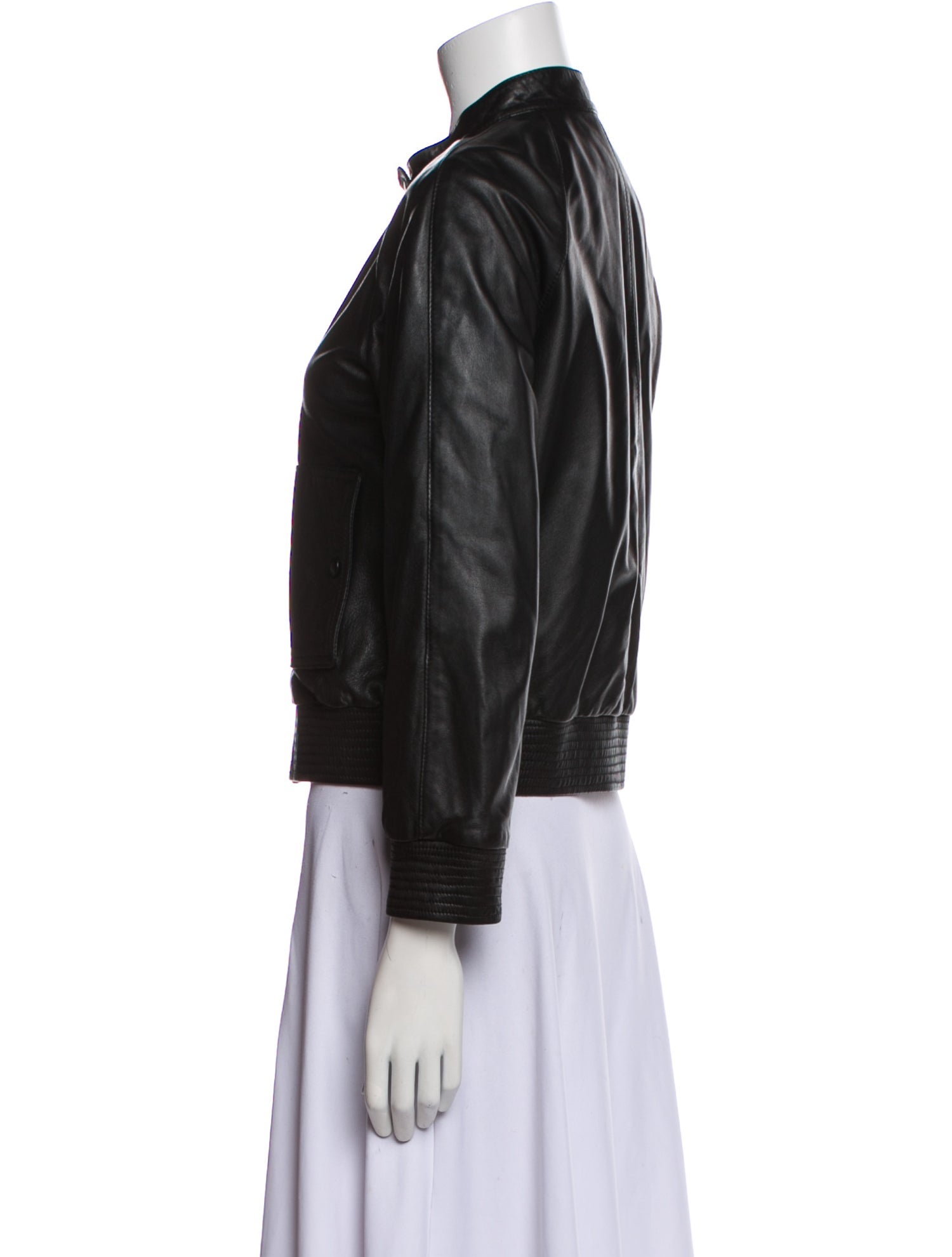 Theory Leather Bomber Jacket