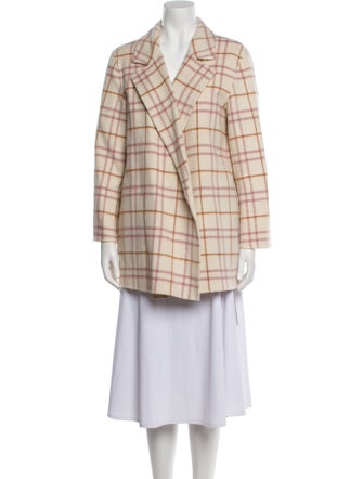 Theory Wool Plaid Print Blazer