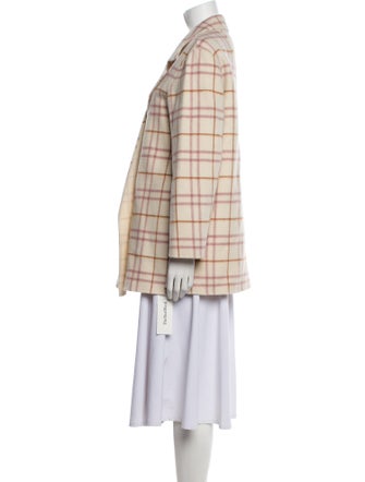 Theory Wool Plaid Print Blazer