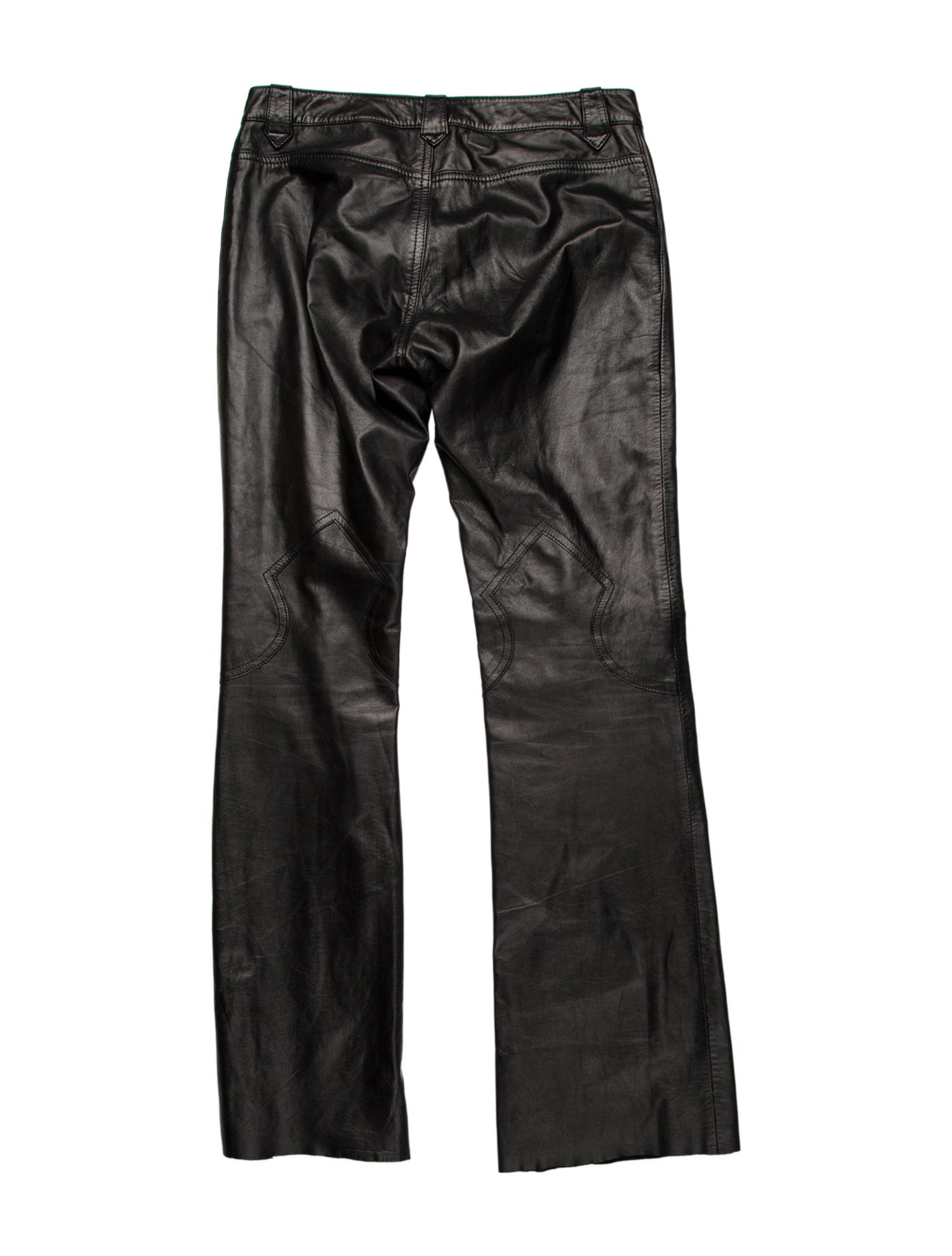 Theory Leather Straight Leg Pants