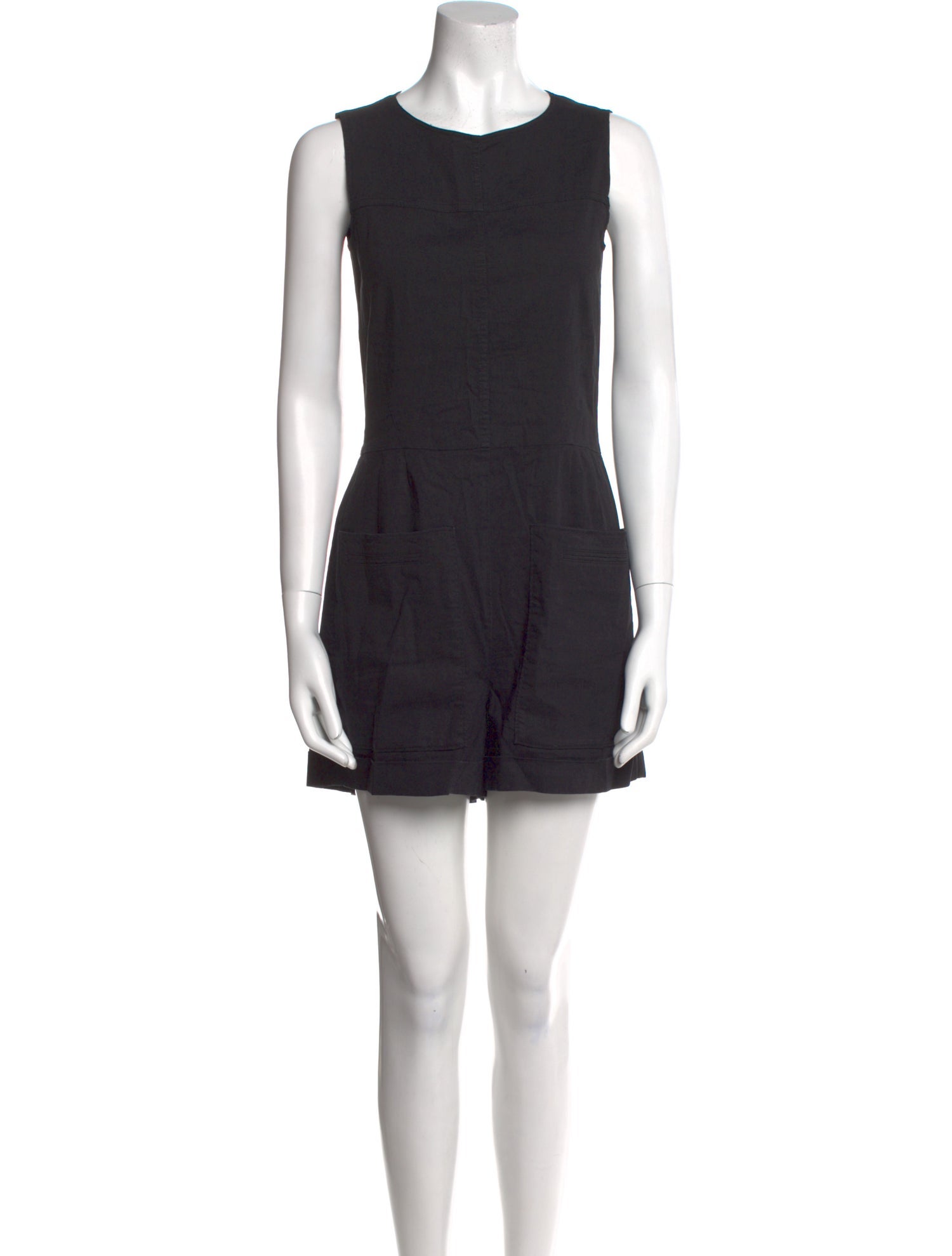 Theory Linen Scoop Neck Romper