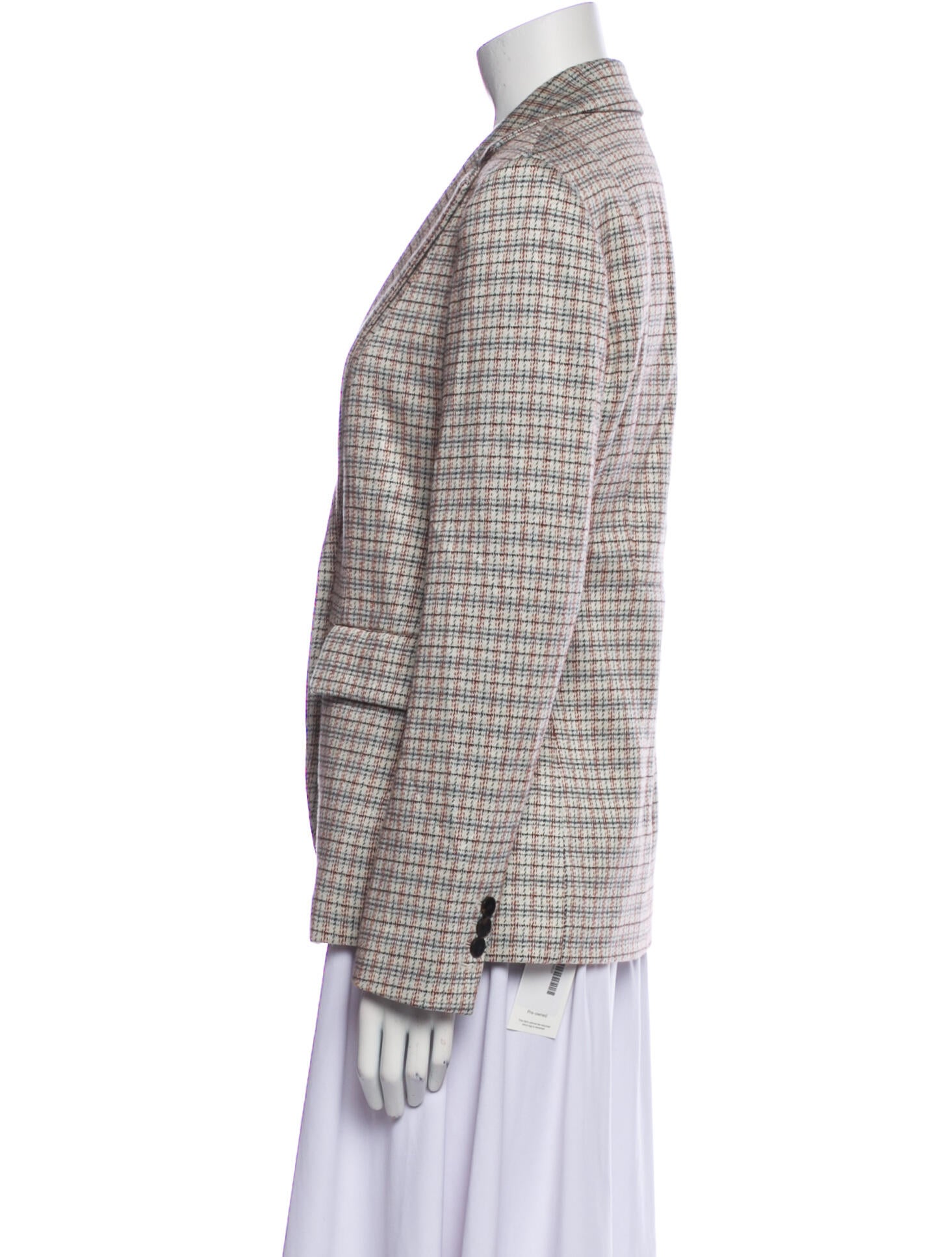 Theory Plaid Print Blazer