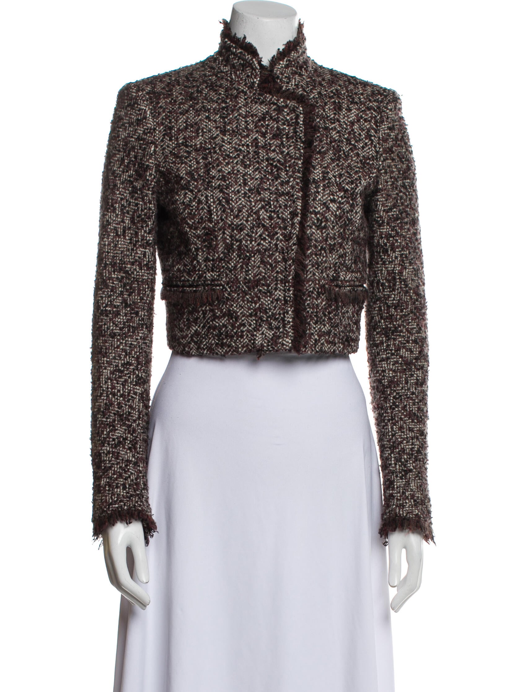 Theory Wool Tweed Pattern Evening Jacket