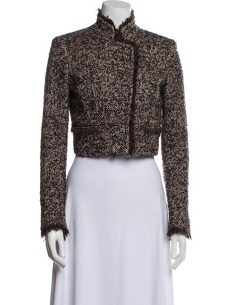 Theory Wool Tweed Pattern Evening Jacket