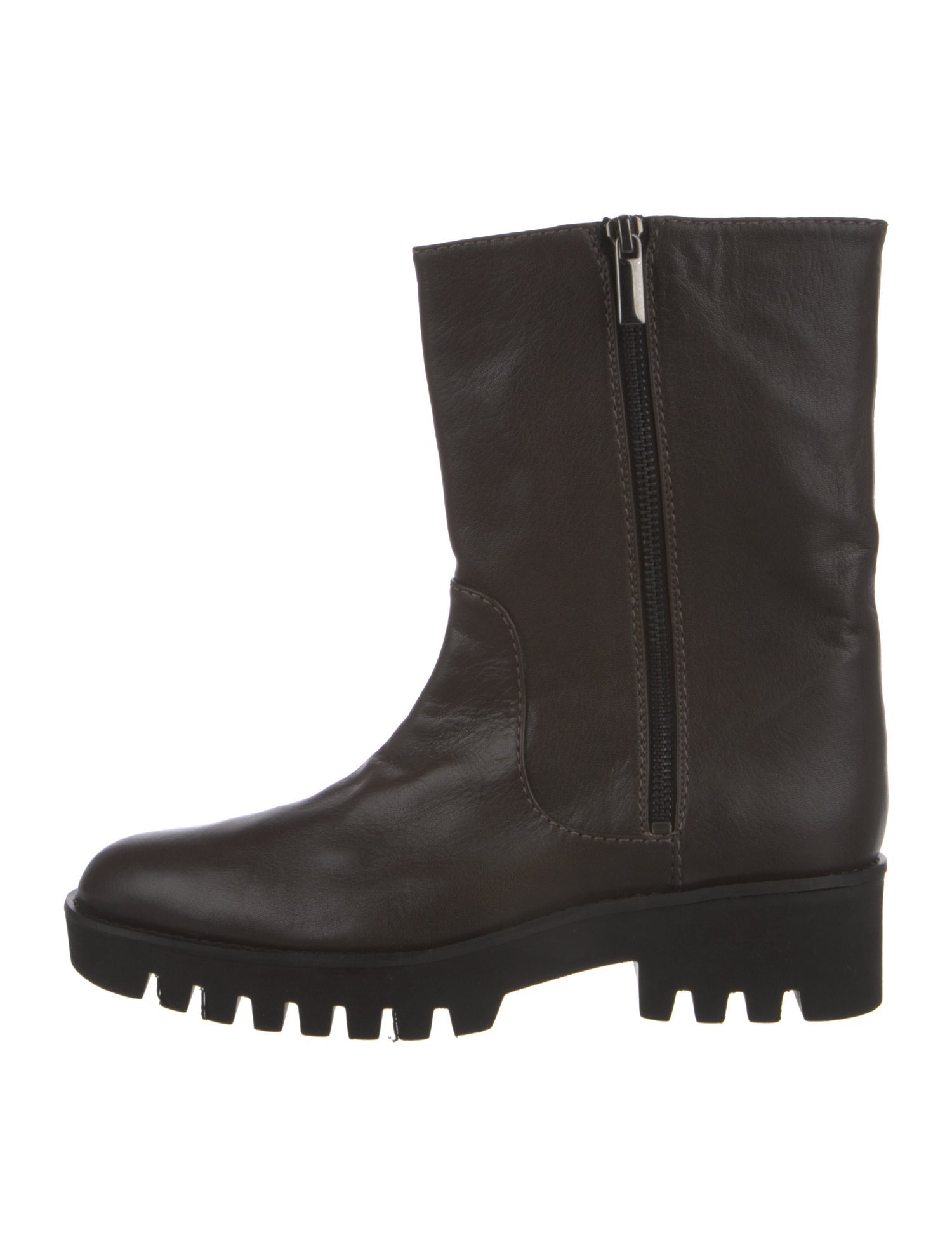 Theory Leather Moto Boots