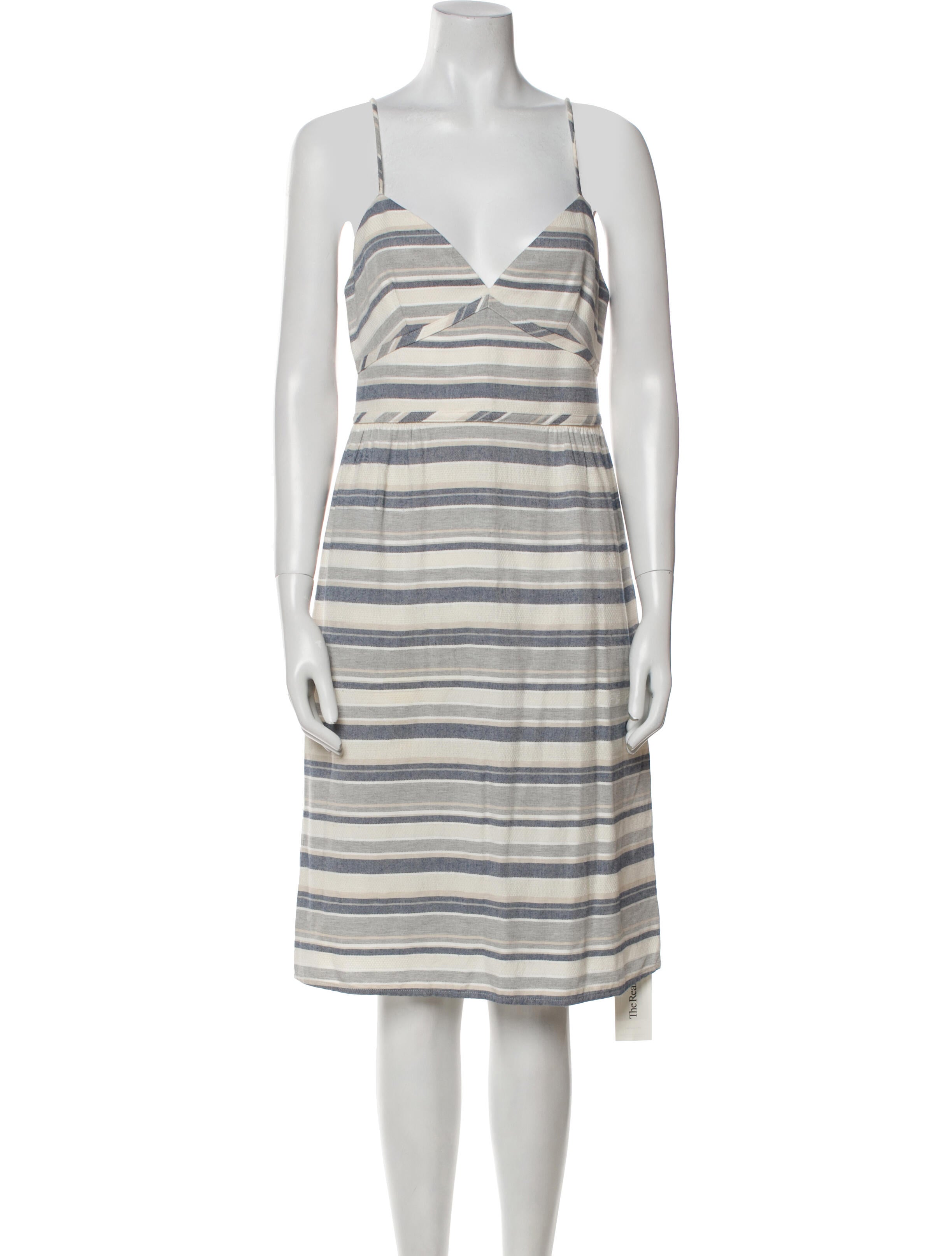 Theory Striped Knee-Length Dress