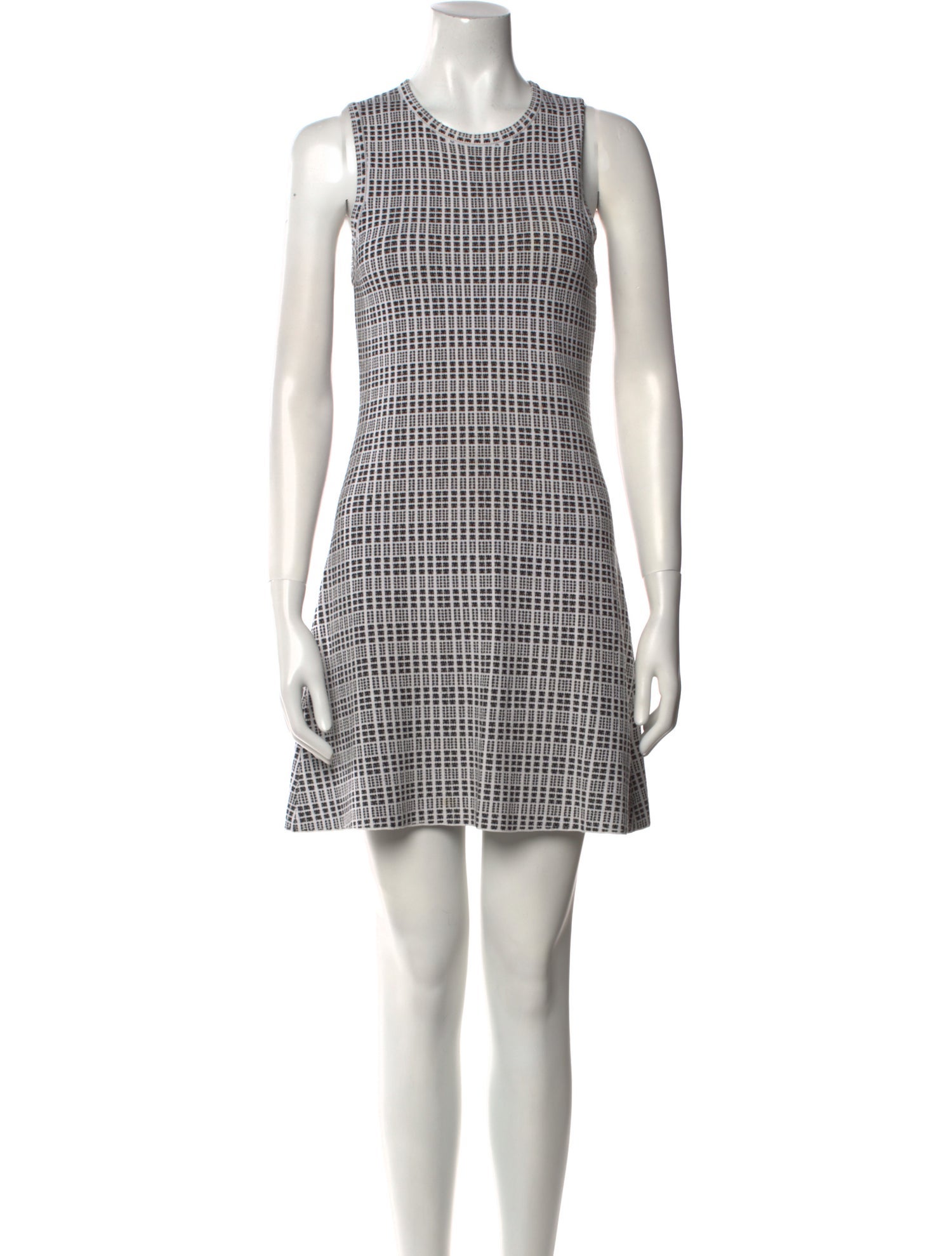 Theory Plaid Print Mini Dress