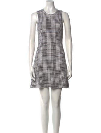Theory Plaid Print Mini Dress