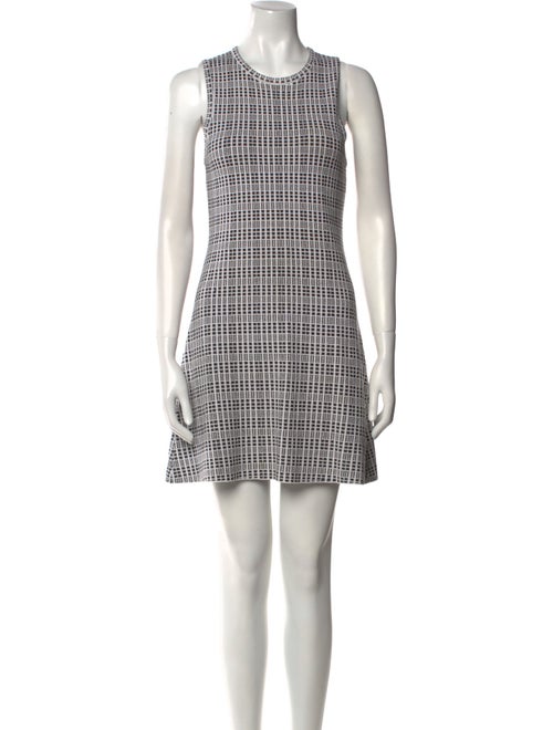 Theory Plaid Print Mini Dress