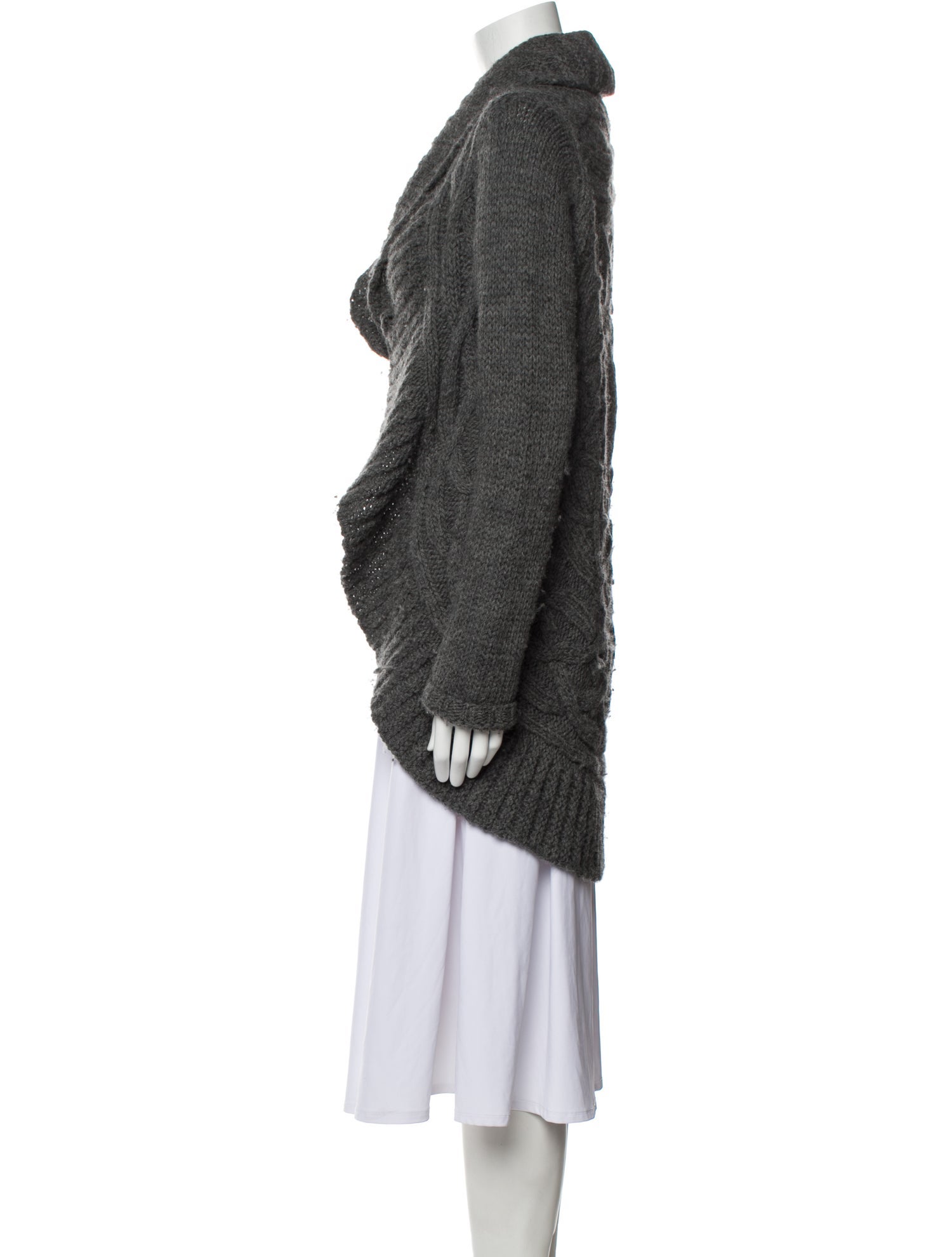 Theory Virgin Wool Open Front Sweater