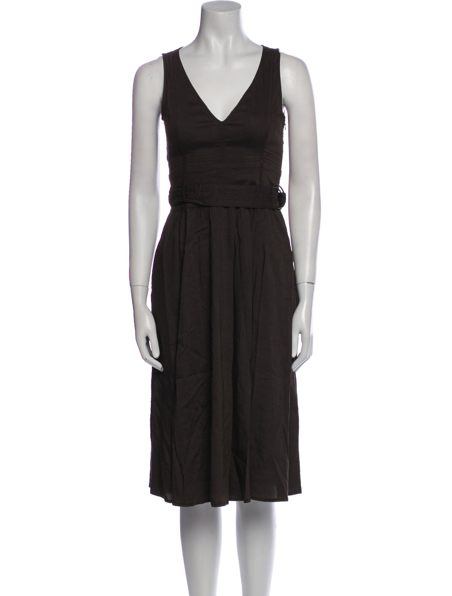 Theory Linen Midi Length Dress