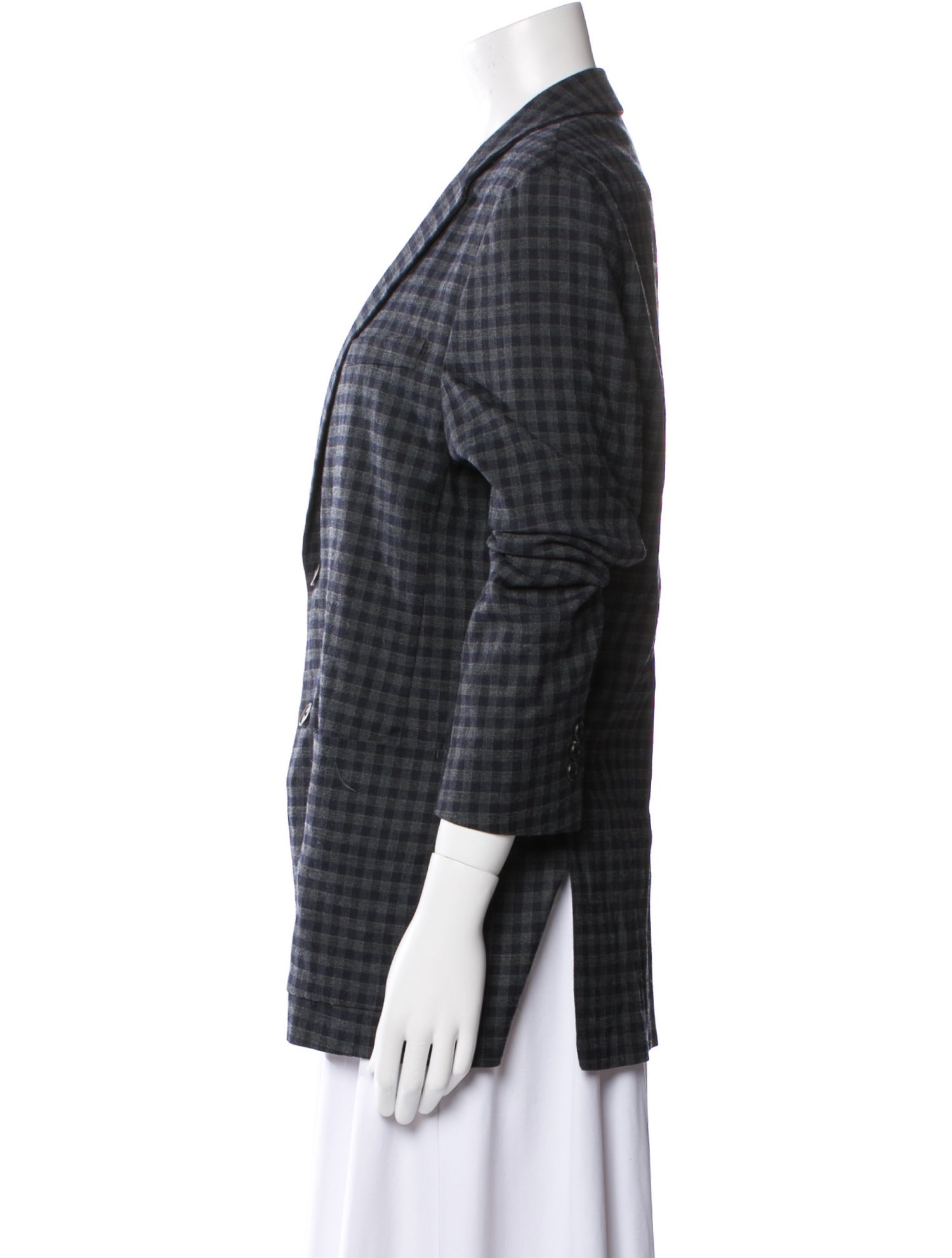 Theory Plaid Print Blazer