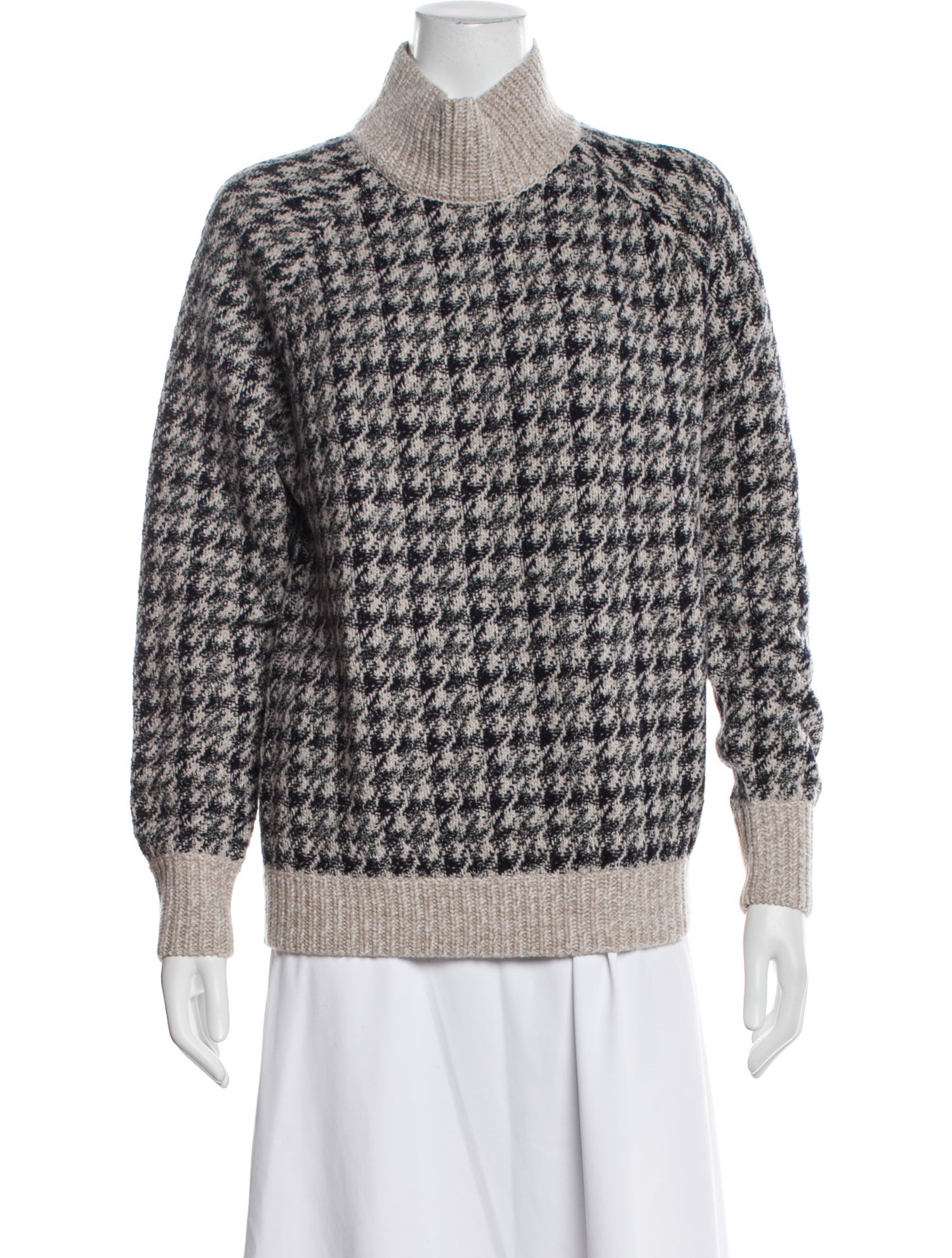 Theory Wool Houndstooth Print Sweater w/ Tags