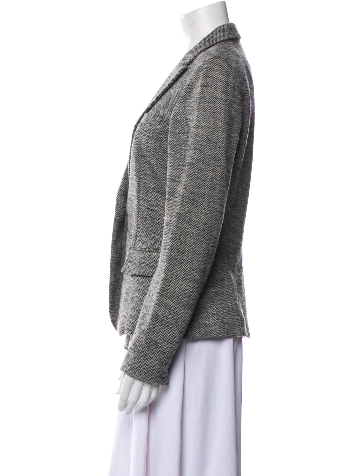 Theory Virgin Wool Tweed Pattern Blazer