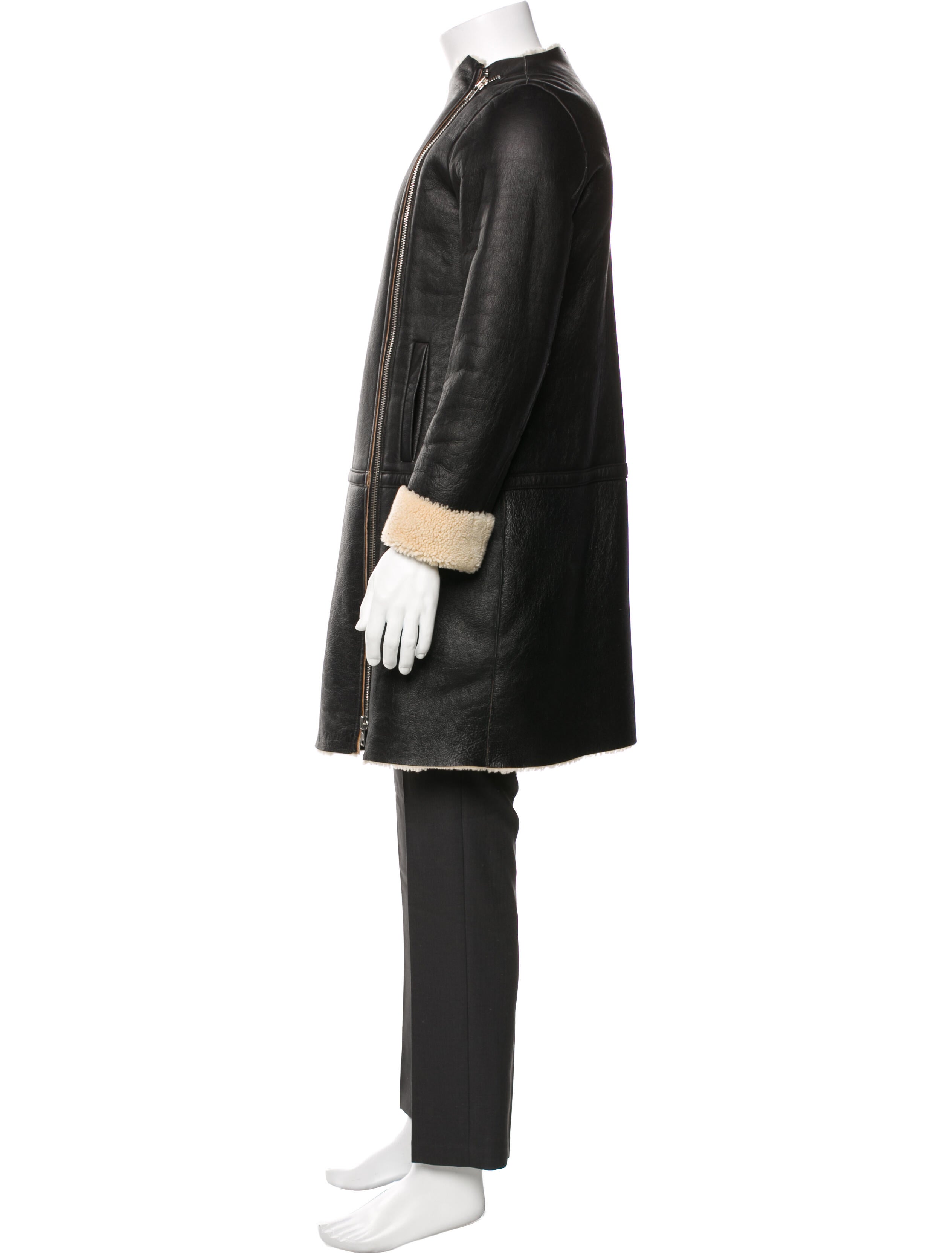 Theory Lamb Leather Overcoat