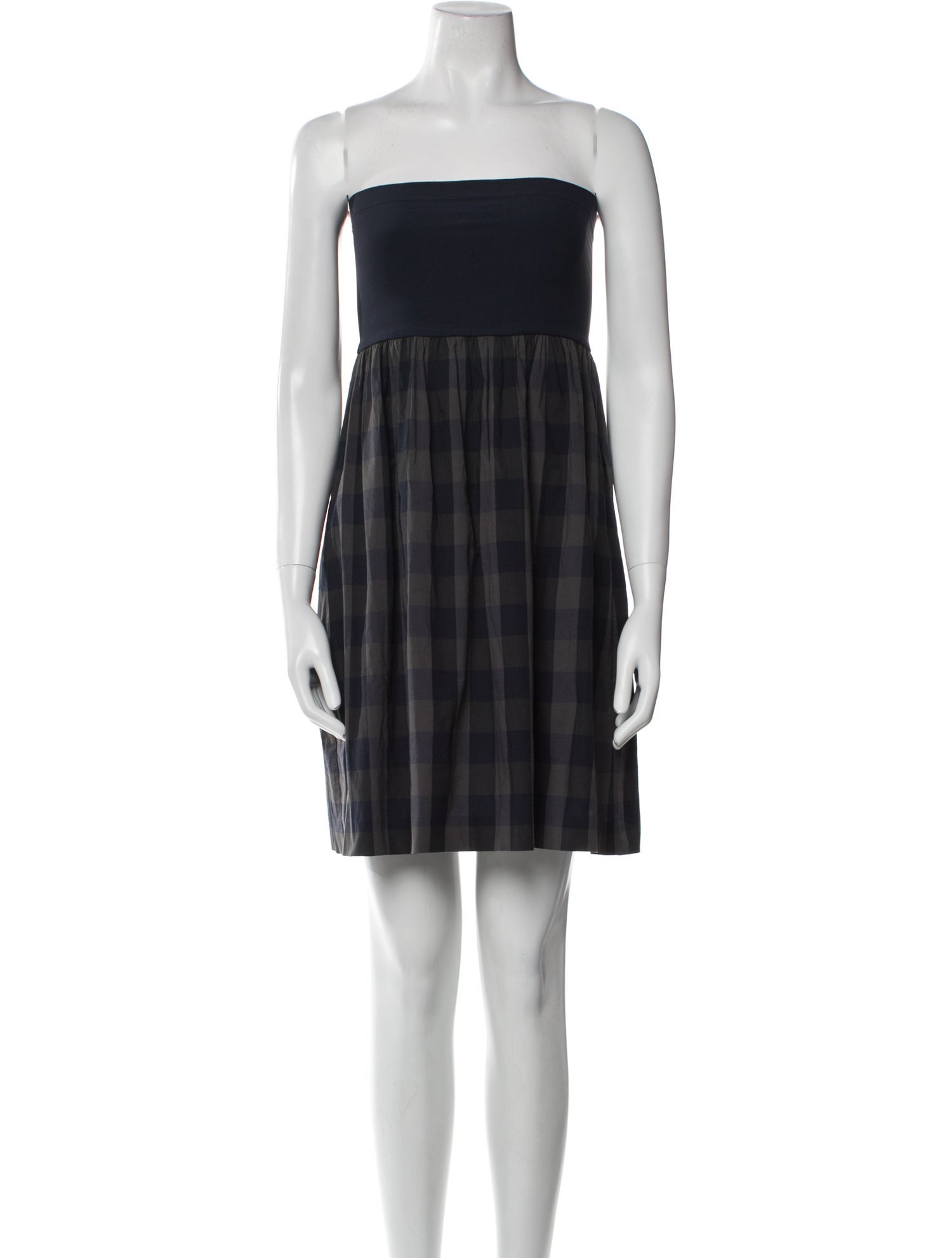 Theory Plaid Print Mini Dress