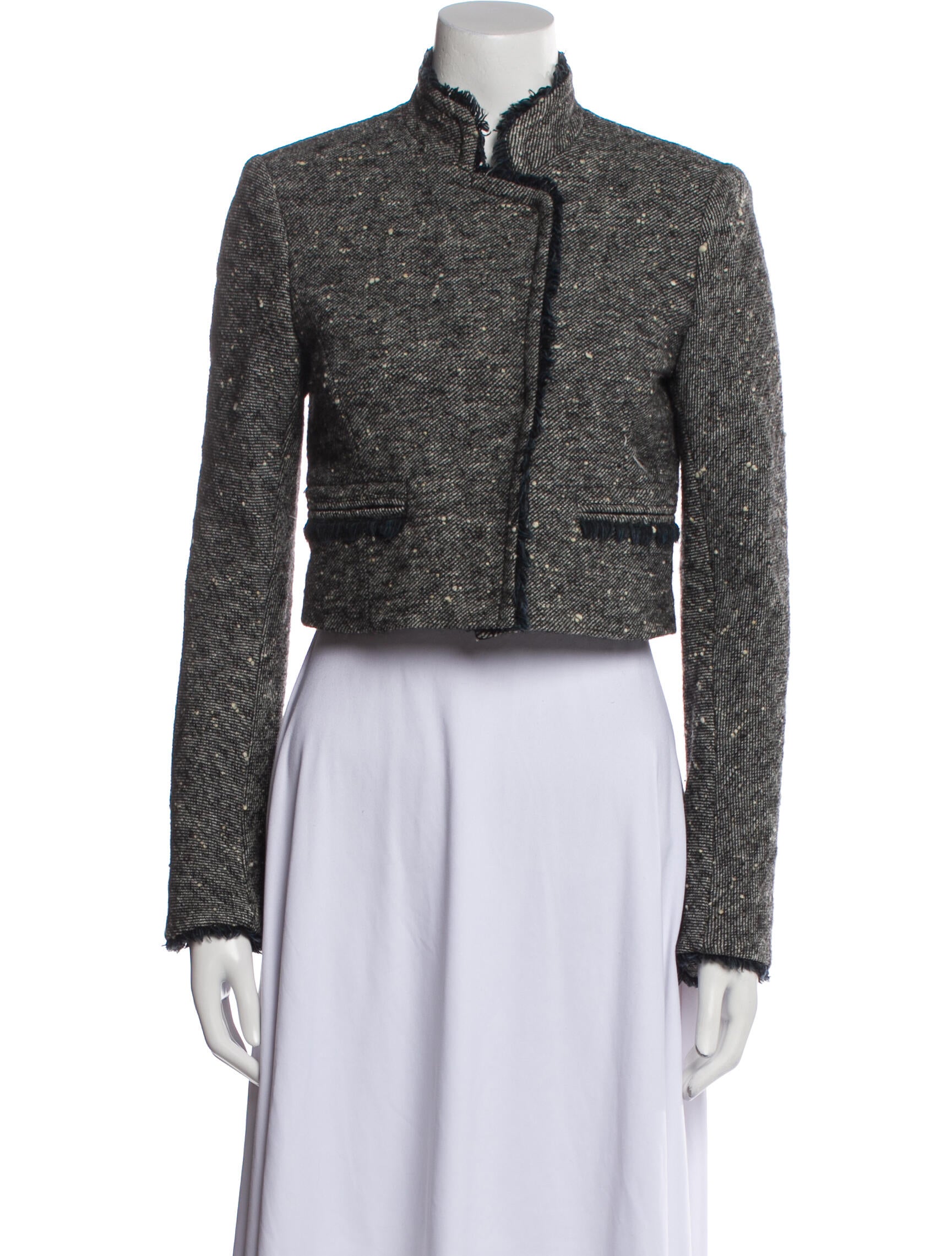 Theory Wool Tweed Pattern Evening Jacket