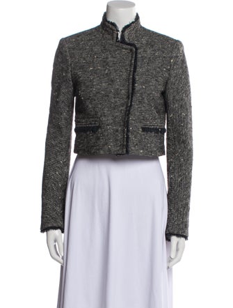 Theory Wool Tweed Pattern Evening Jacket