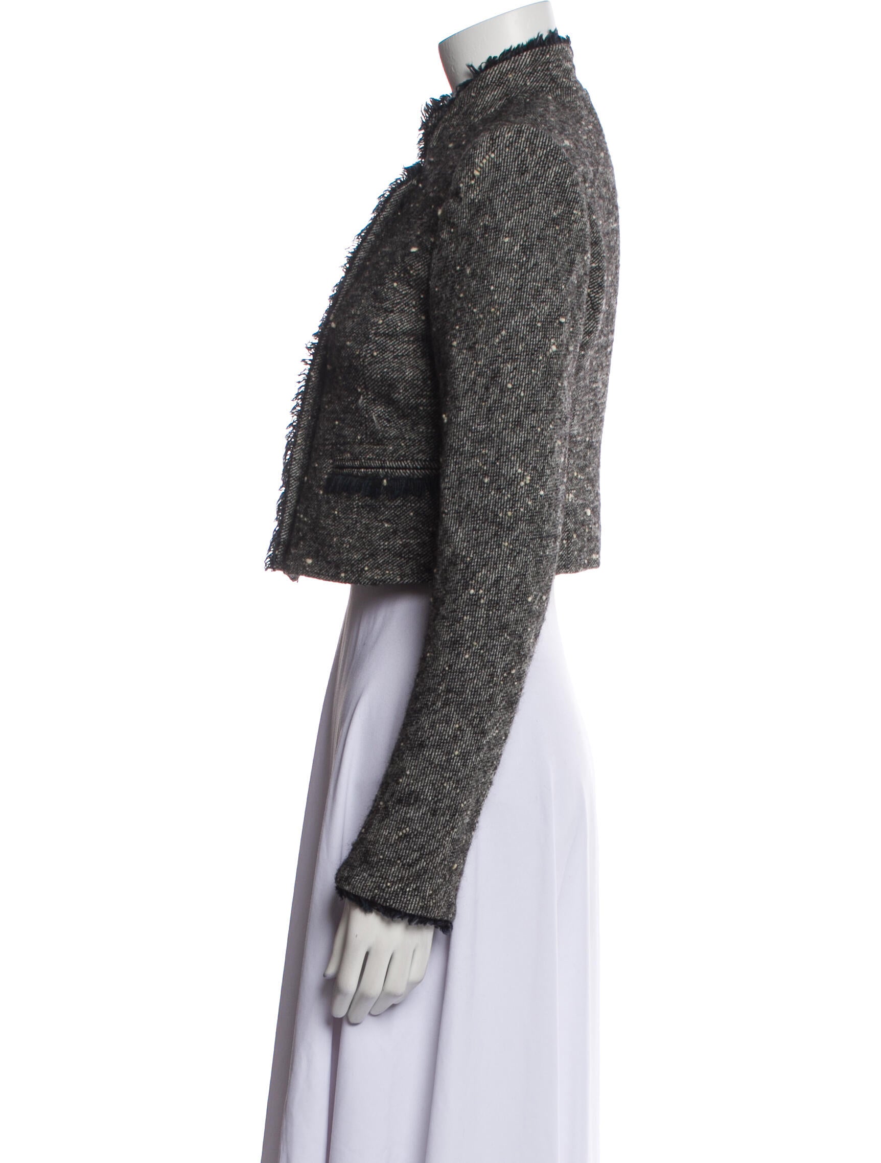 Theory Wool Tweed Pattern Evening Jacket