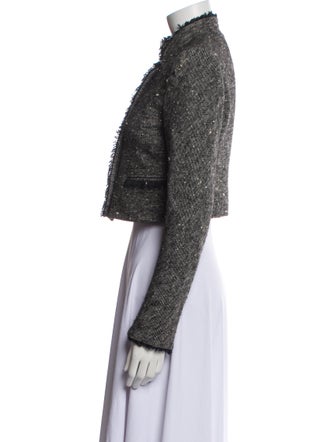 Theory Wool Tweed Pattern Evening Jacket