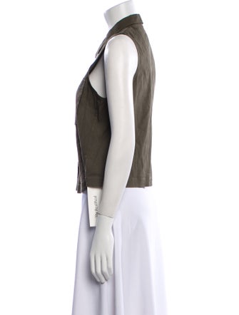 Theory Silk Sleeveless Button-Up Top