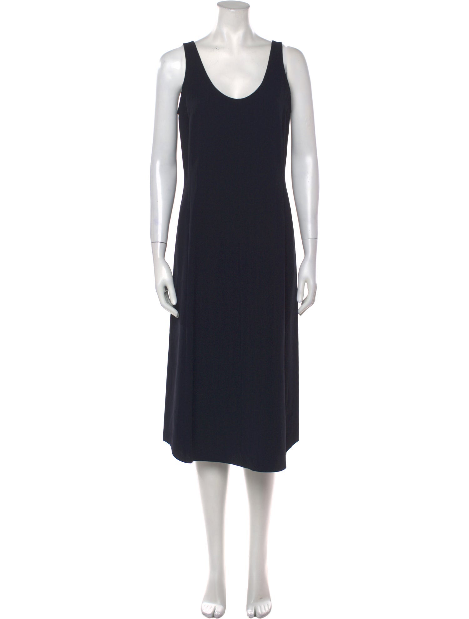 Theory Scoop Neck Midi Length Dress