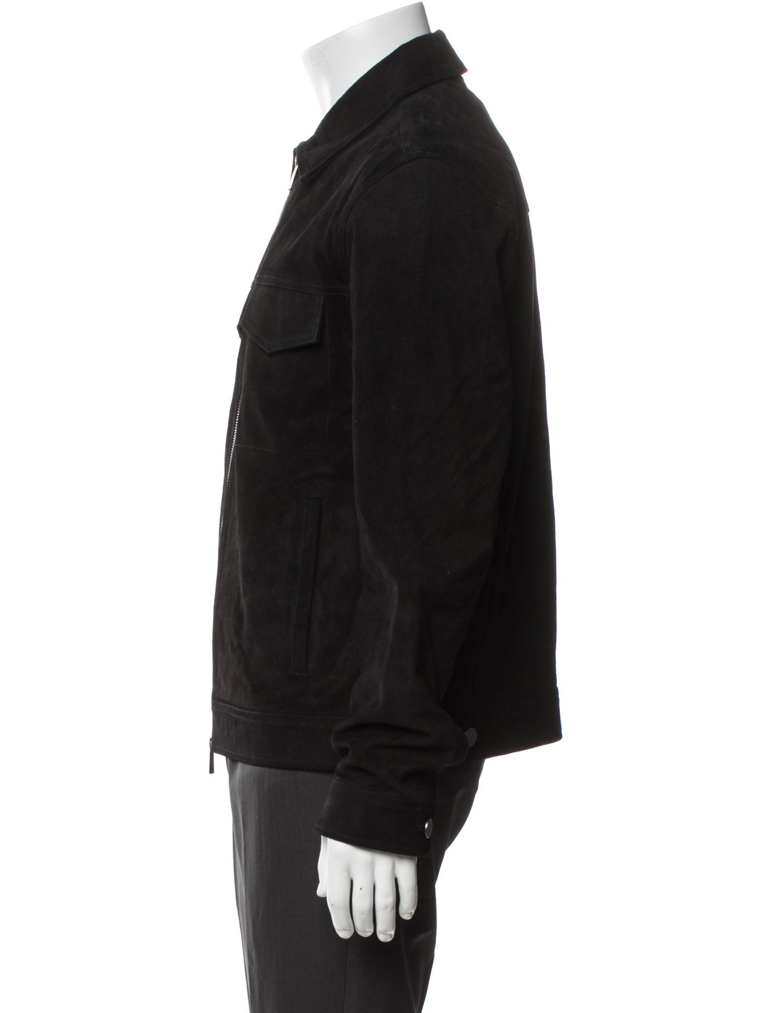 Theory Calf Leather Trucker Jacket