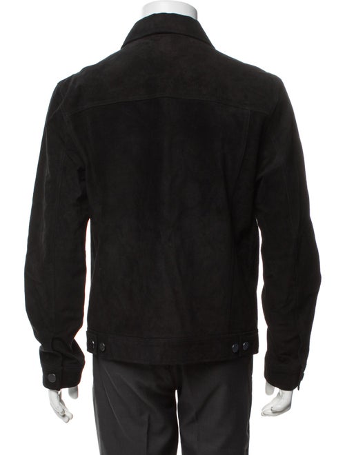 Theory Calf Leather Trucker Jacket