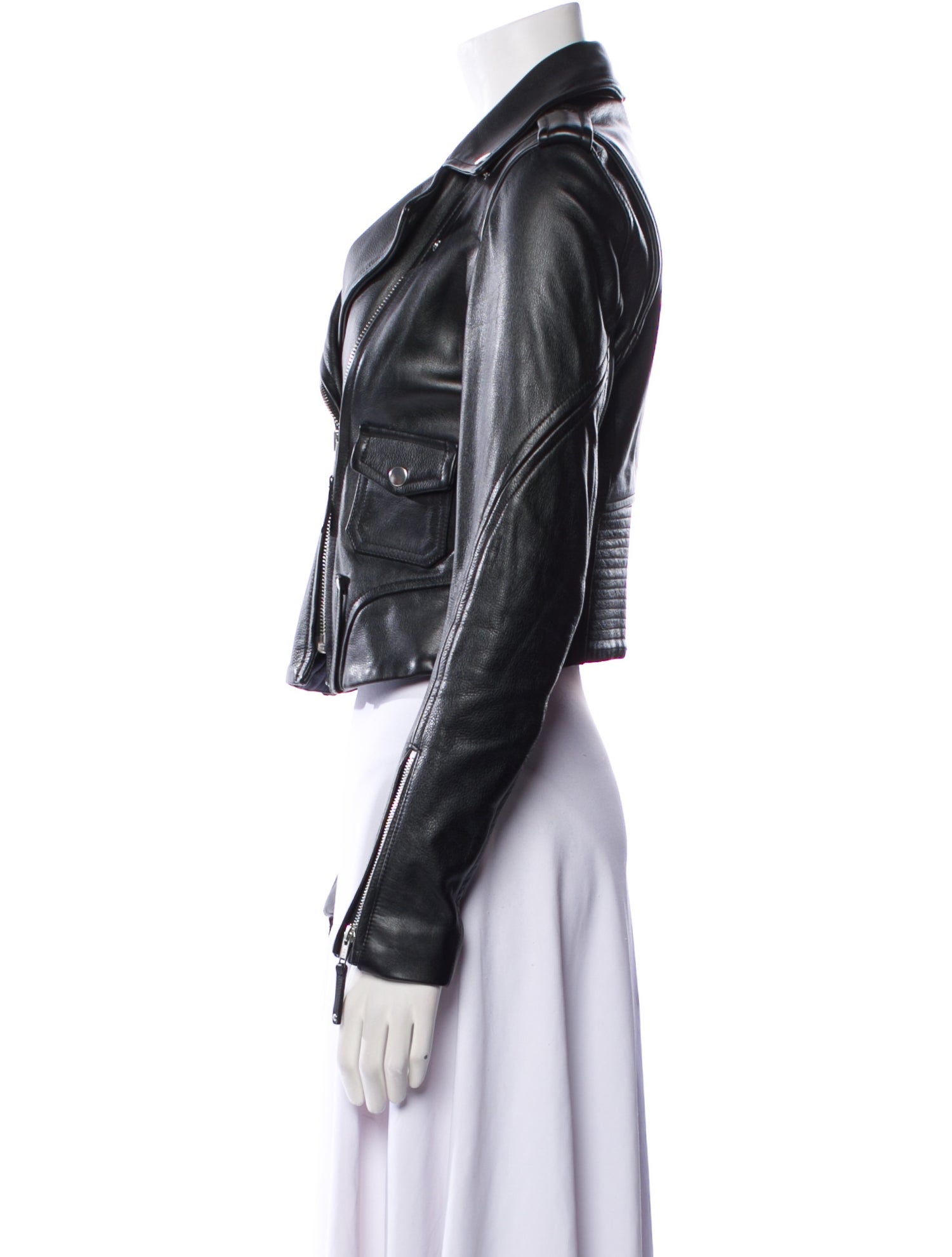 Theory Calf Leather Biker Jacket