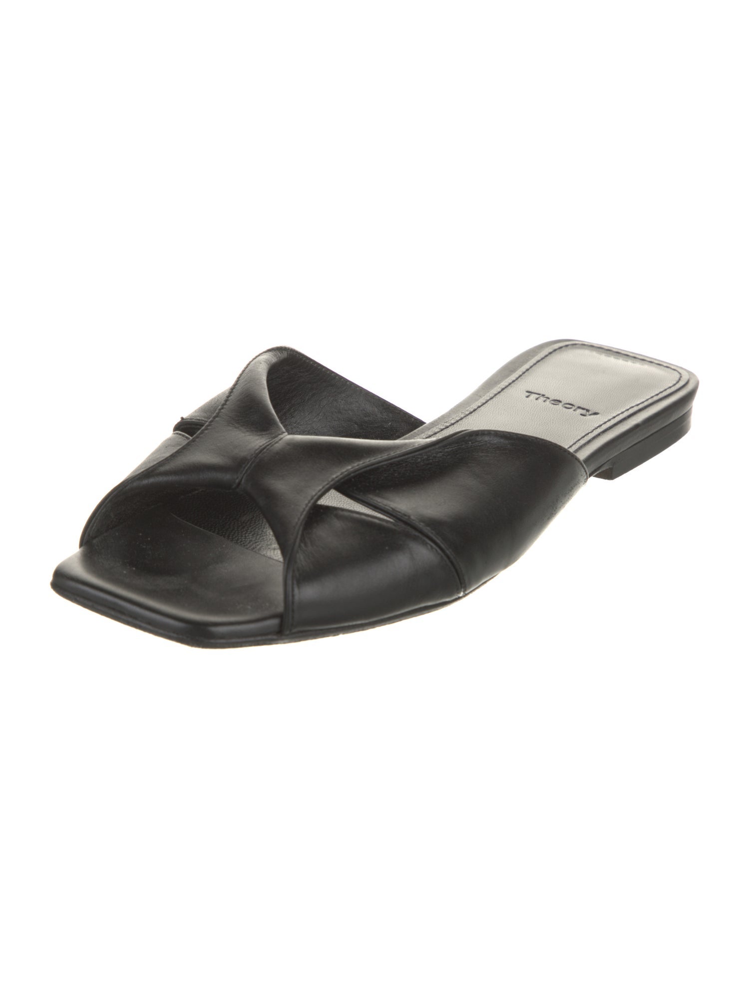 Theory Leather Slides