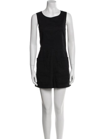 Theory Linen Scoop Neck Romper