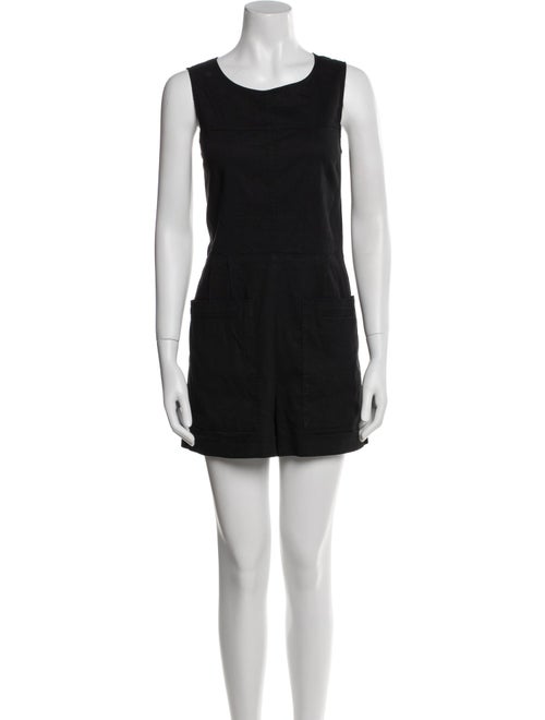 Theory Linen Scoop Neck Romper