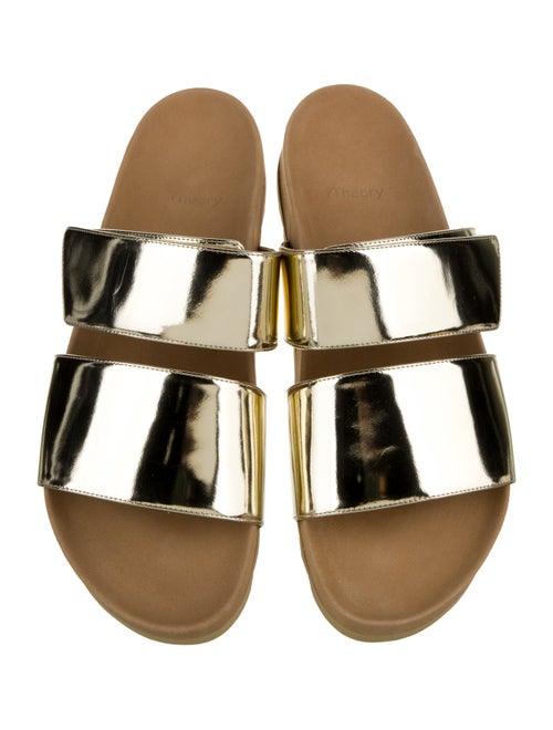 Theory Patent Leather Printed Slides