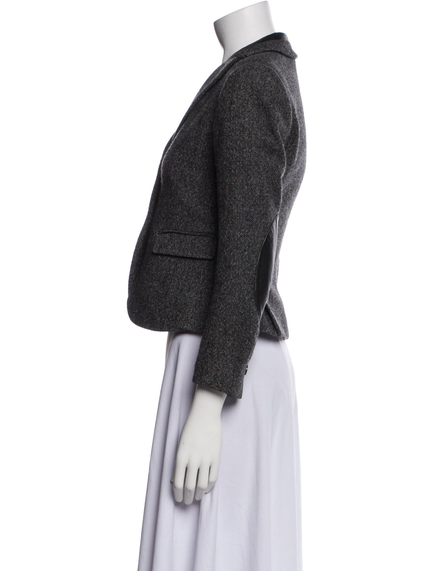 Theory Virgin Wool Tweed Pattern Blazer