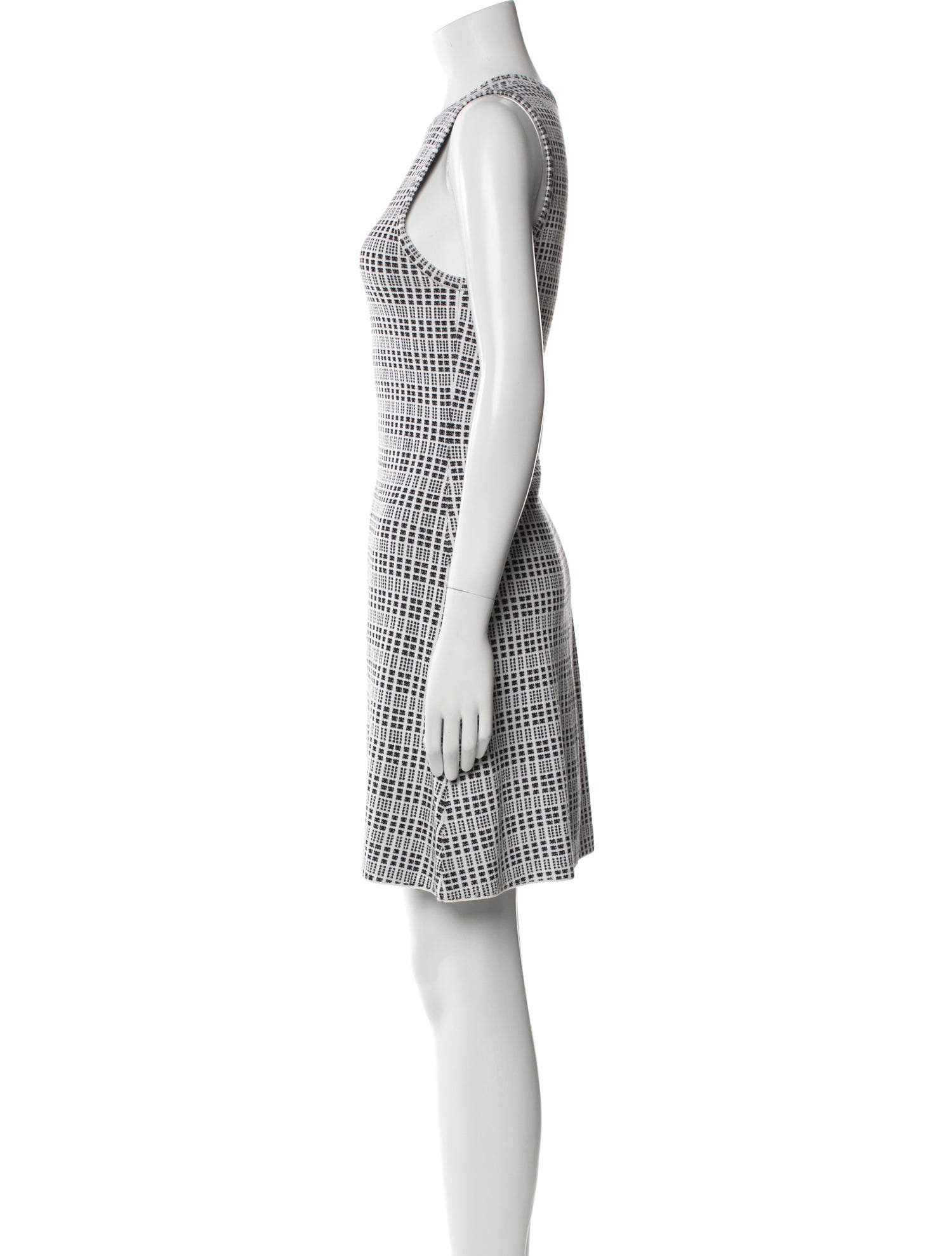 Theory Plaid Print Mini Dress