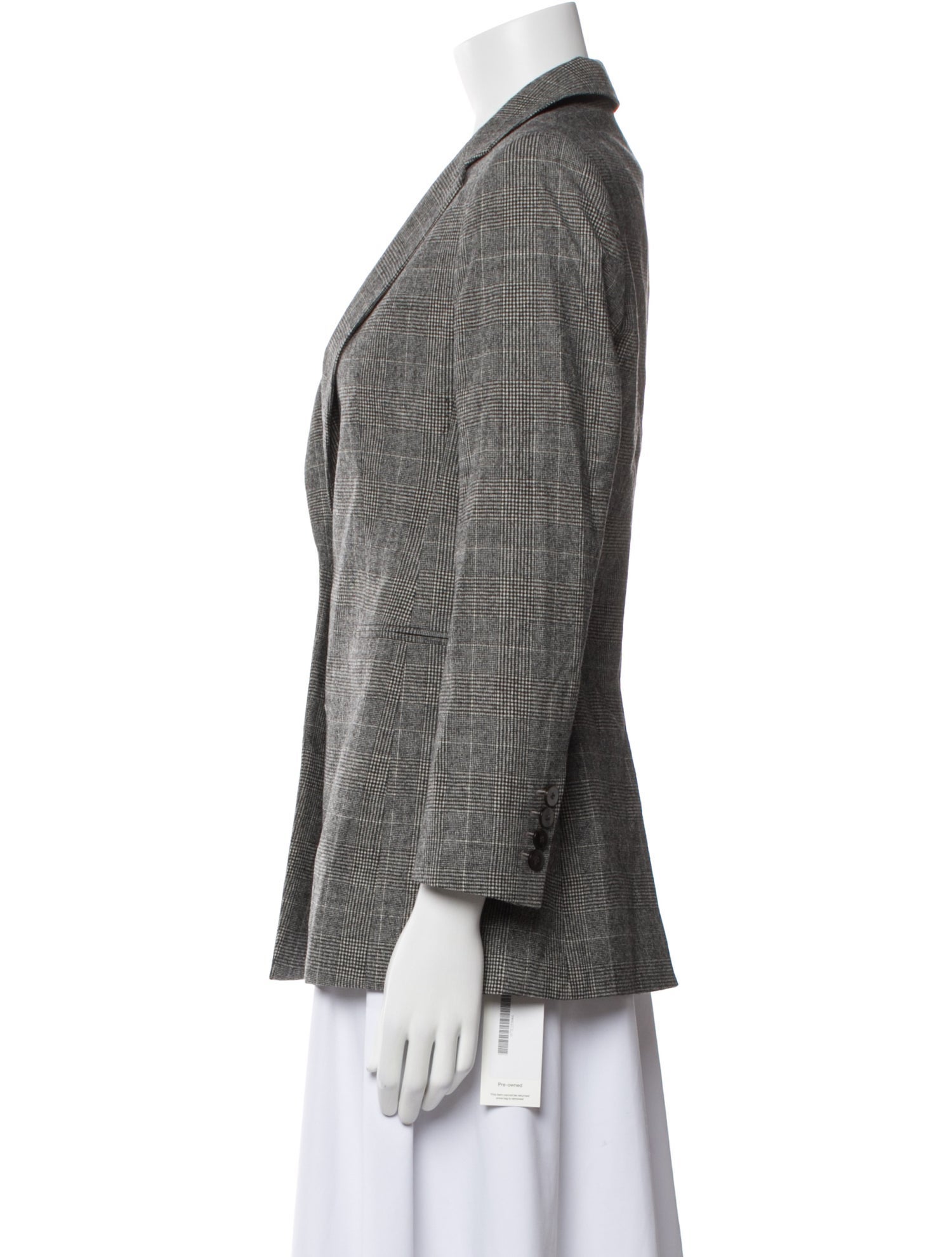 Theory Virgin Wool Plaid Print Blazer