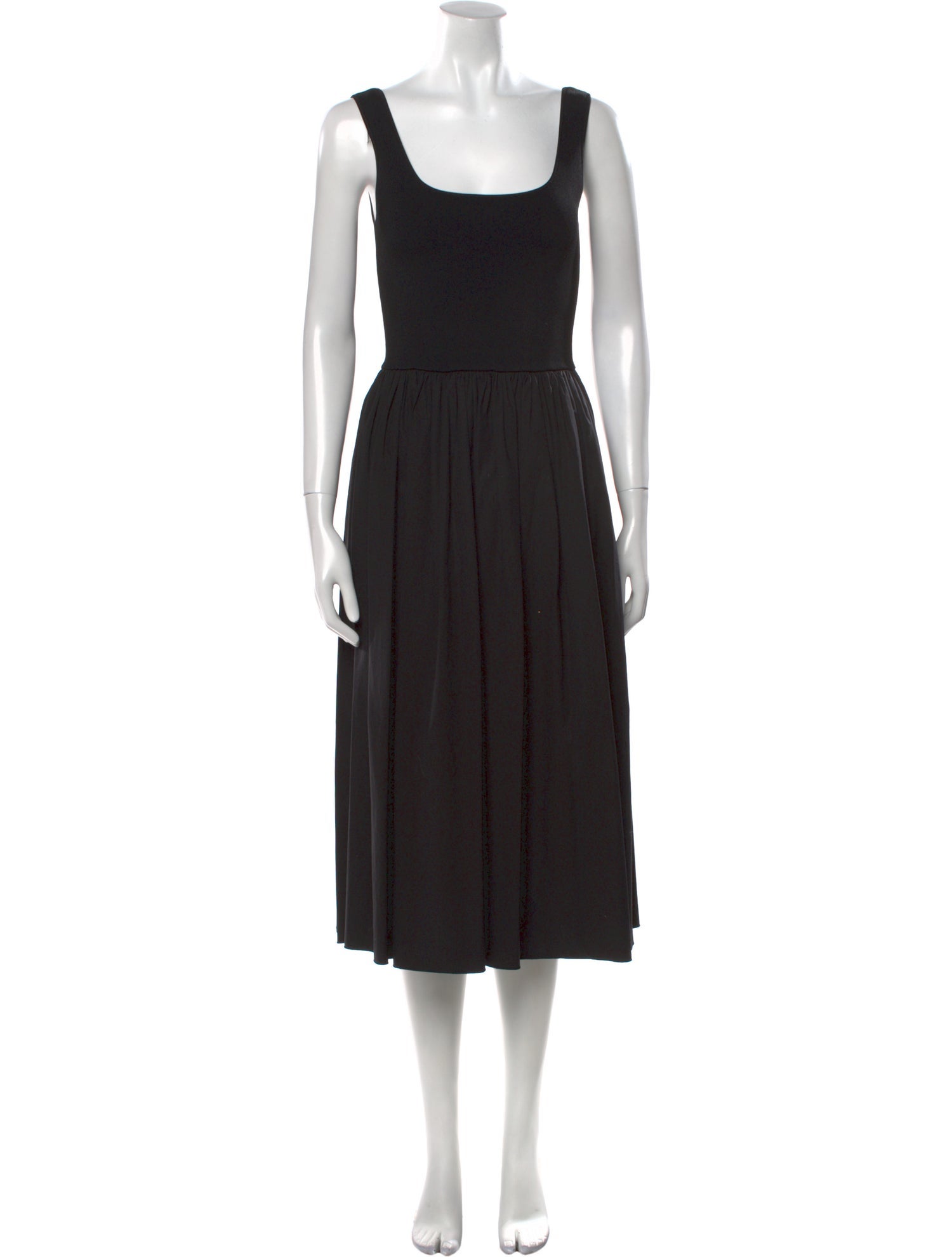Theory Square Neckline Midi Length Dress