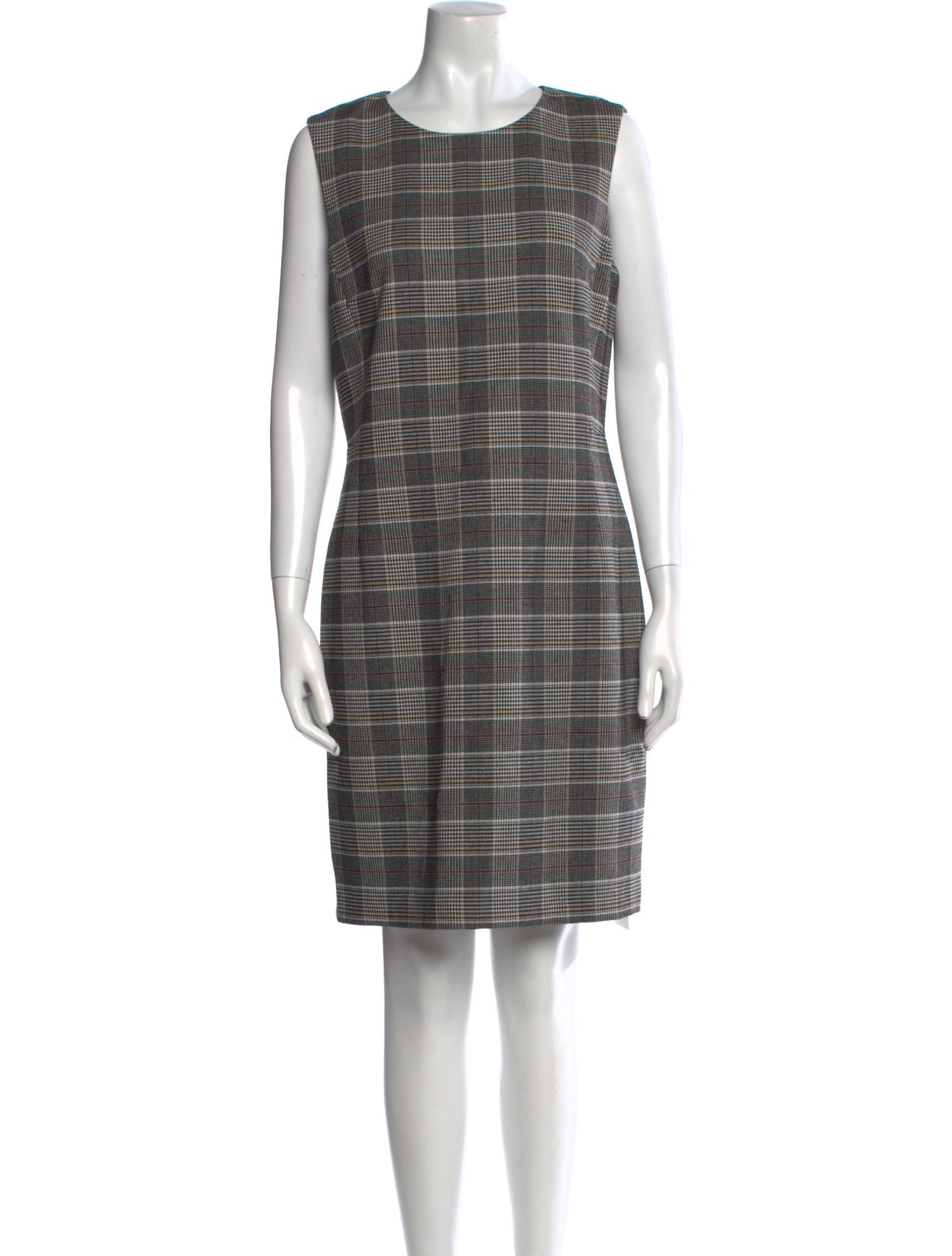 Theory Plaid Print Mini Dress