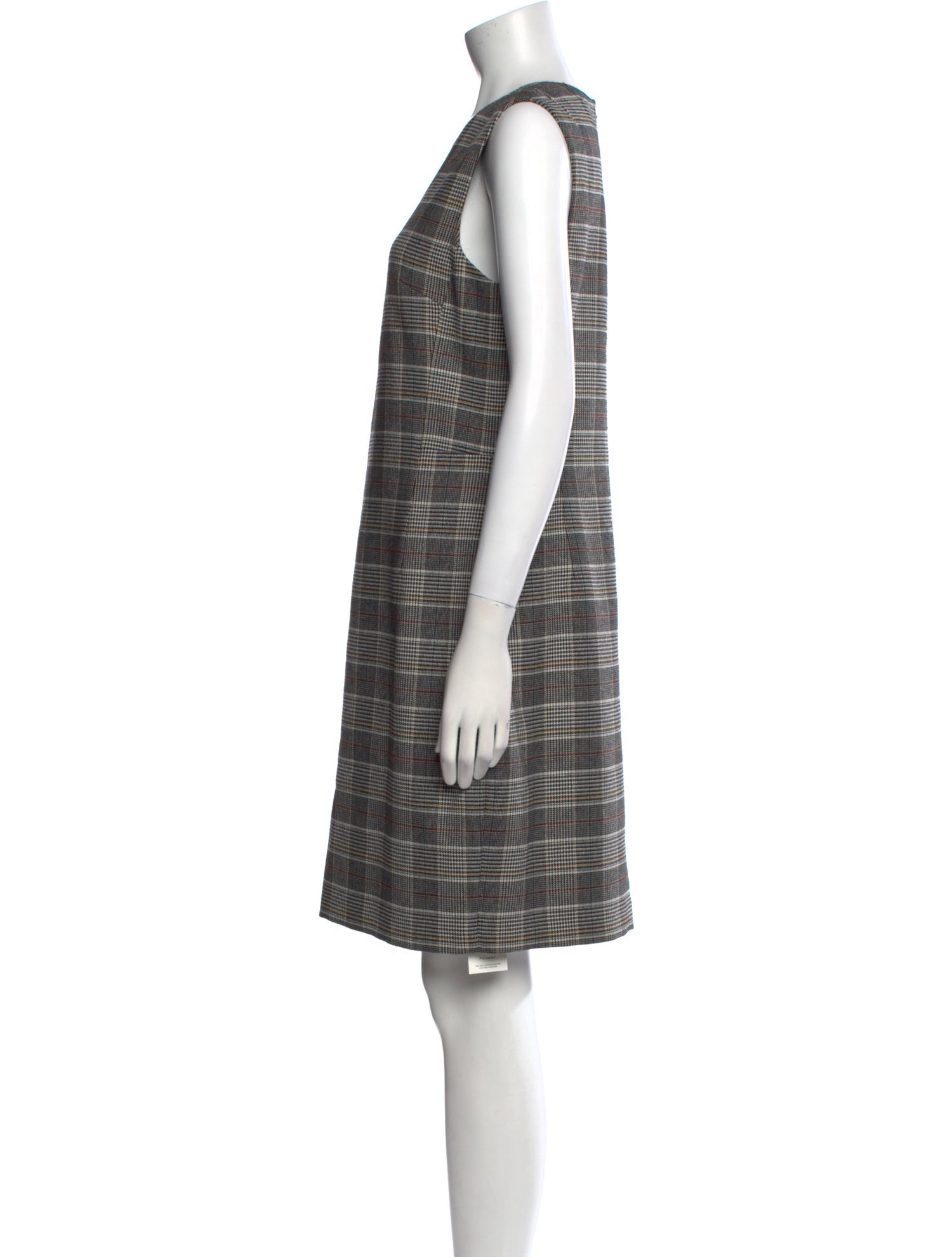 Theory Plaid Print Mini Dress