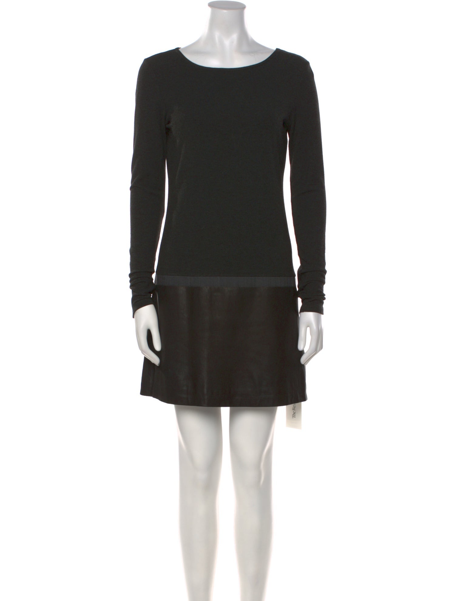 Theory Bateau Neckline Mini Dress