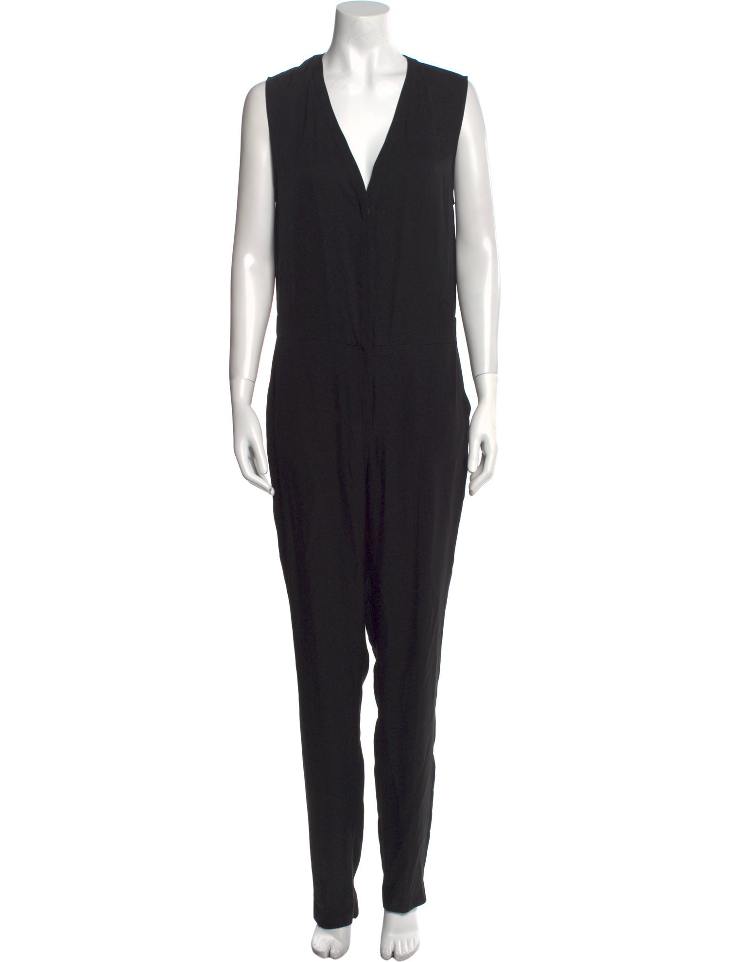 Theory Silk V-Neck Jumpsuit