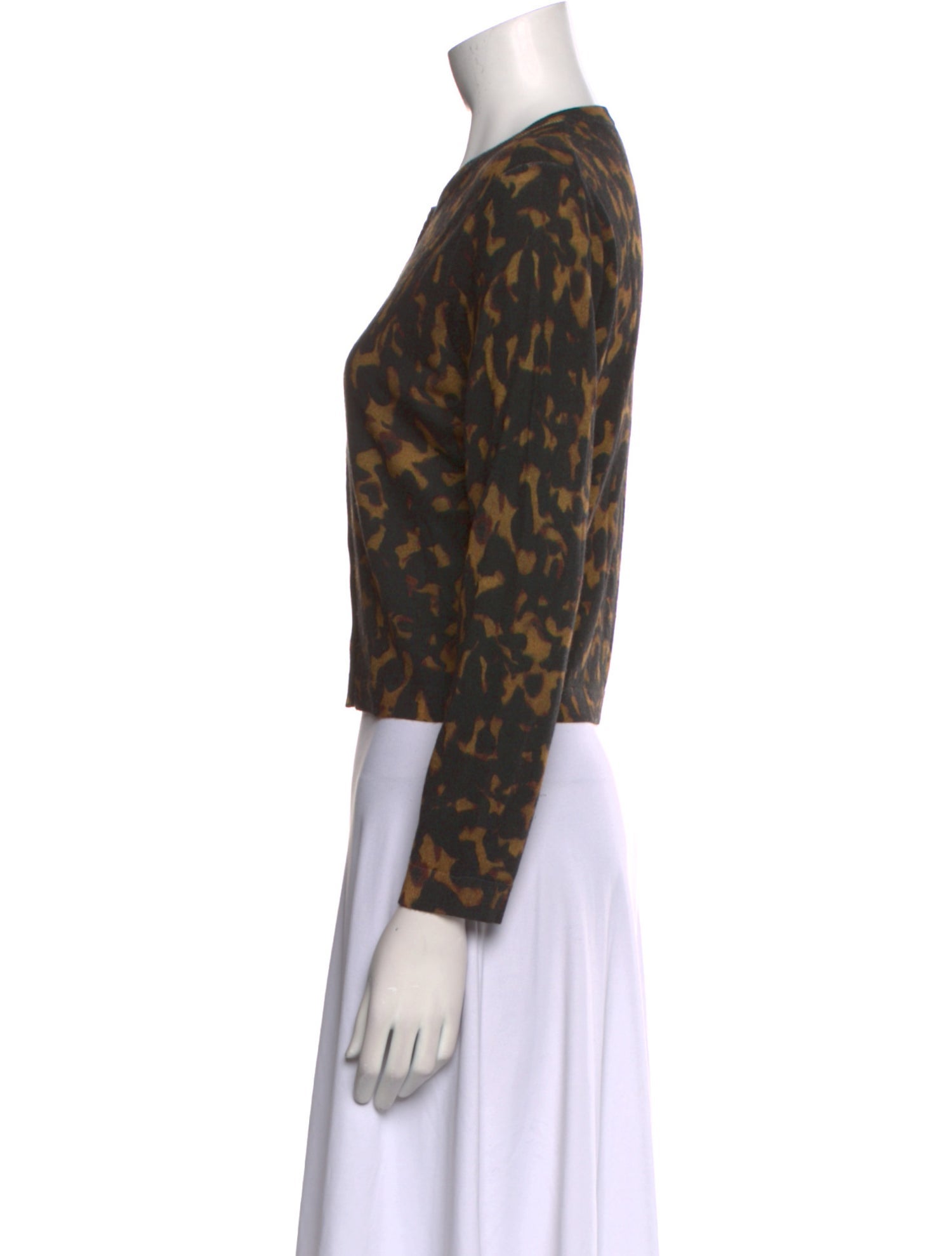 Theory Merino Wool Animal Print Sweater