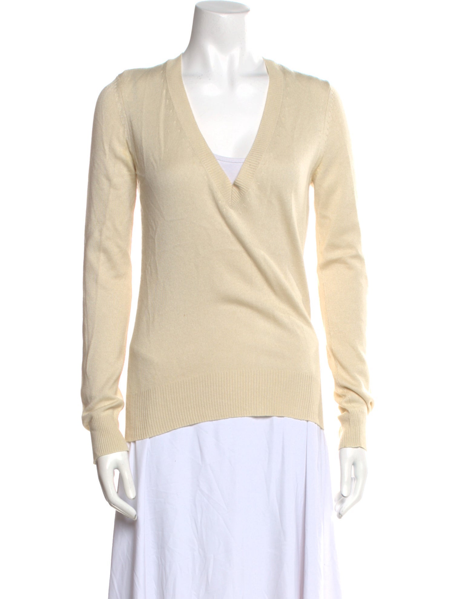 Theory Silk V-Neck Sweater