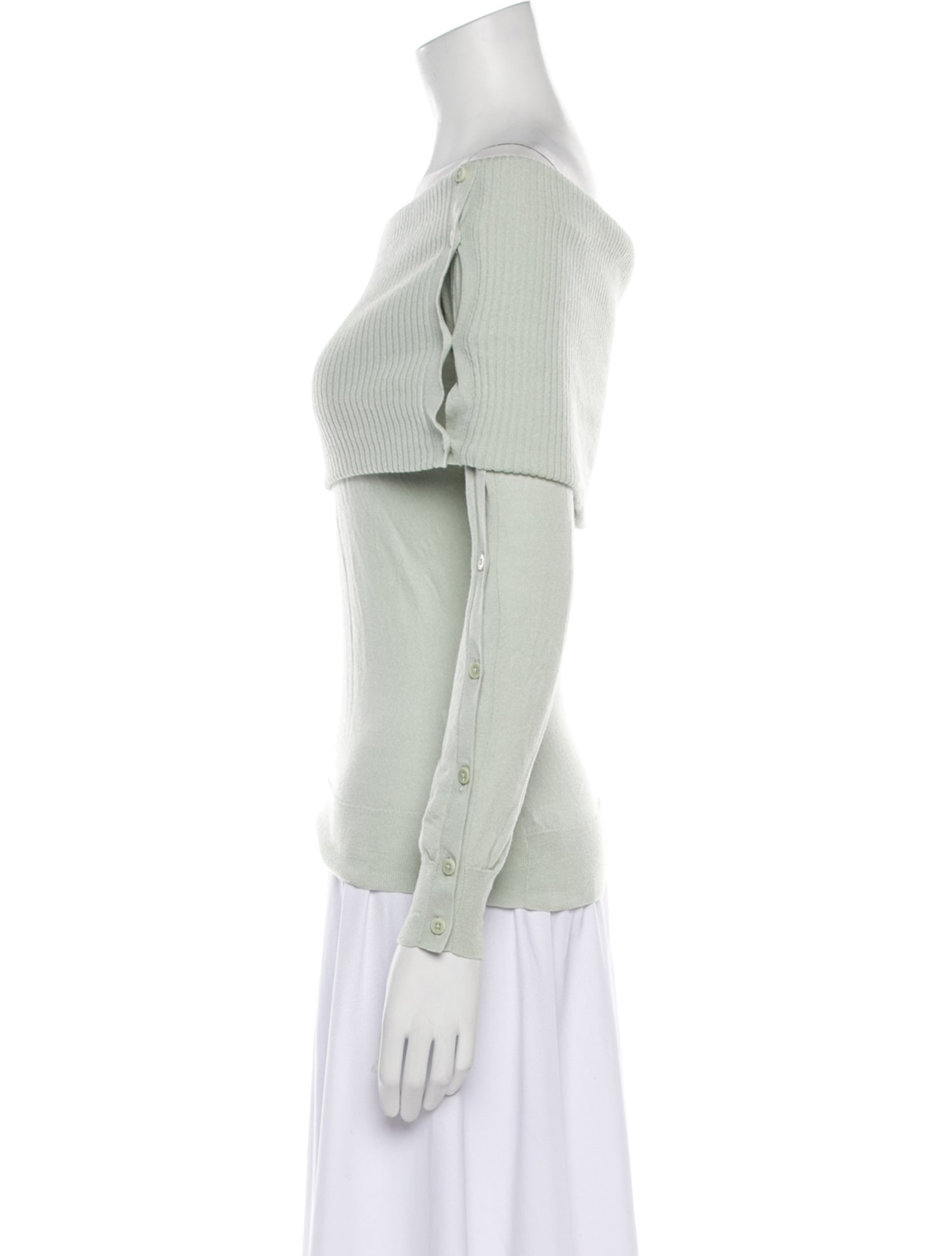 Theory Wool Off-The-Shoulder Sweater