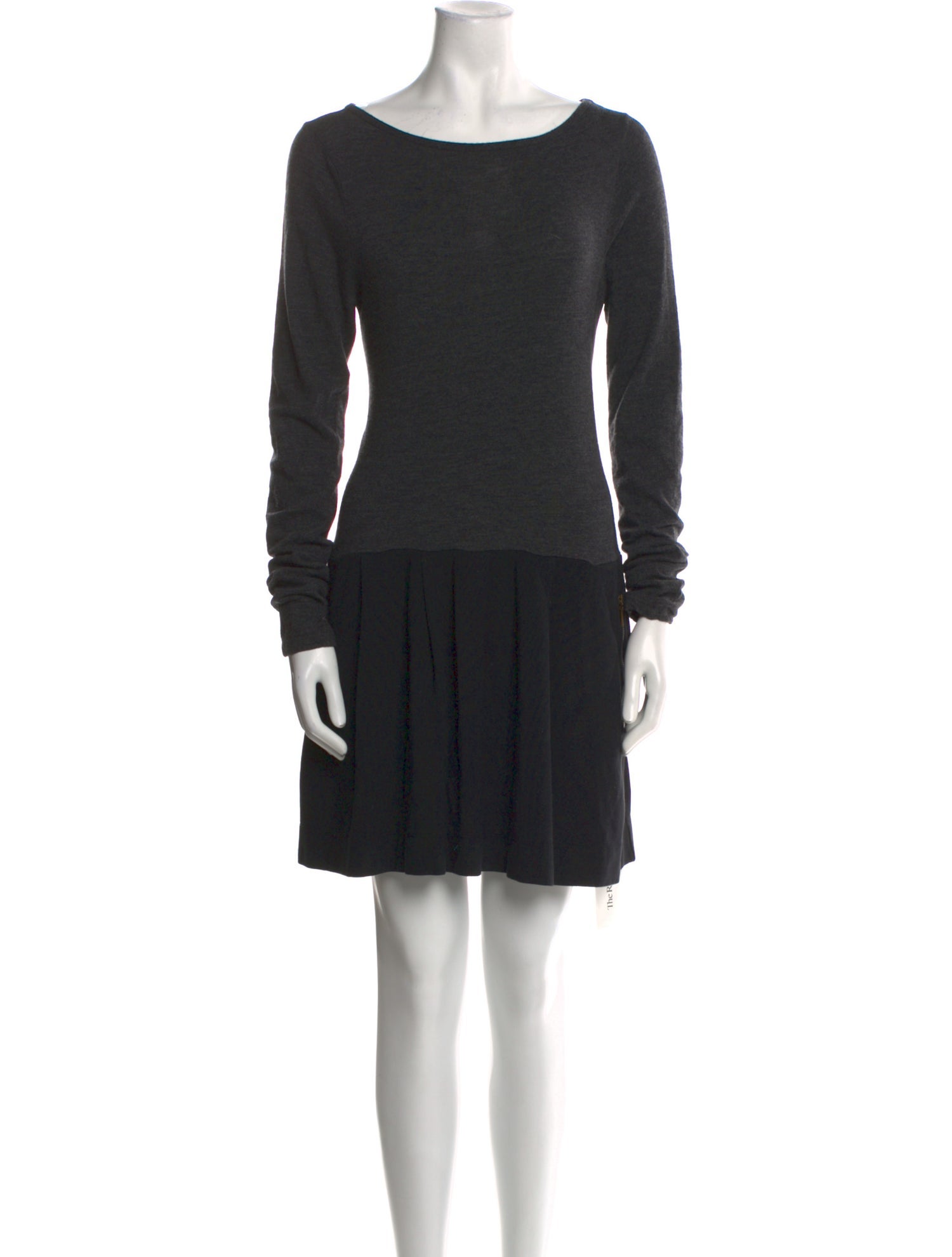 Theory Bateau Neckline Mini Dress