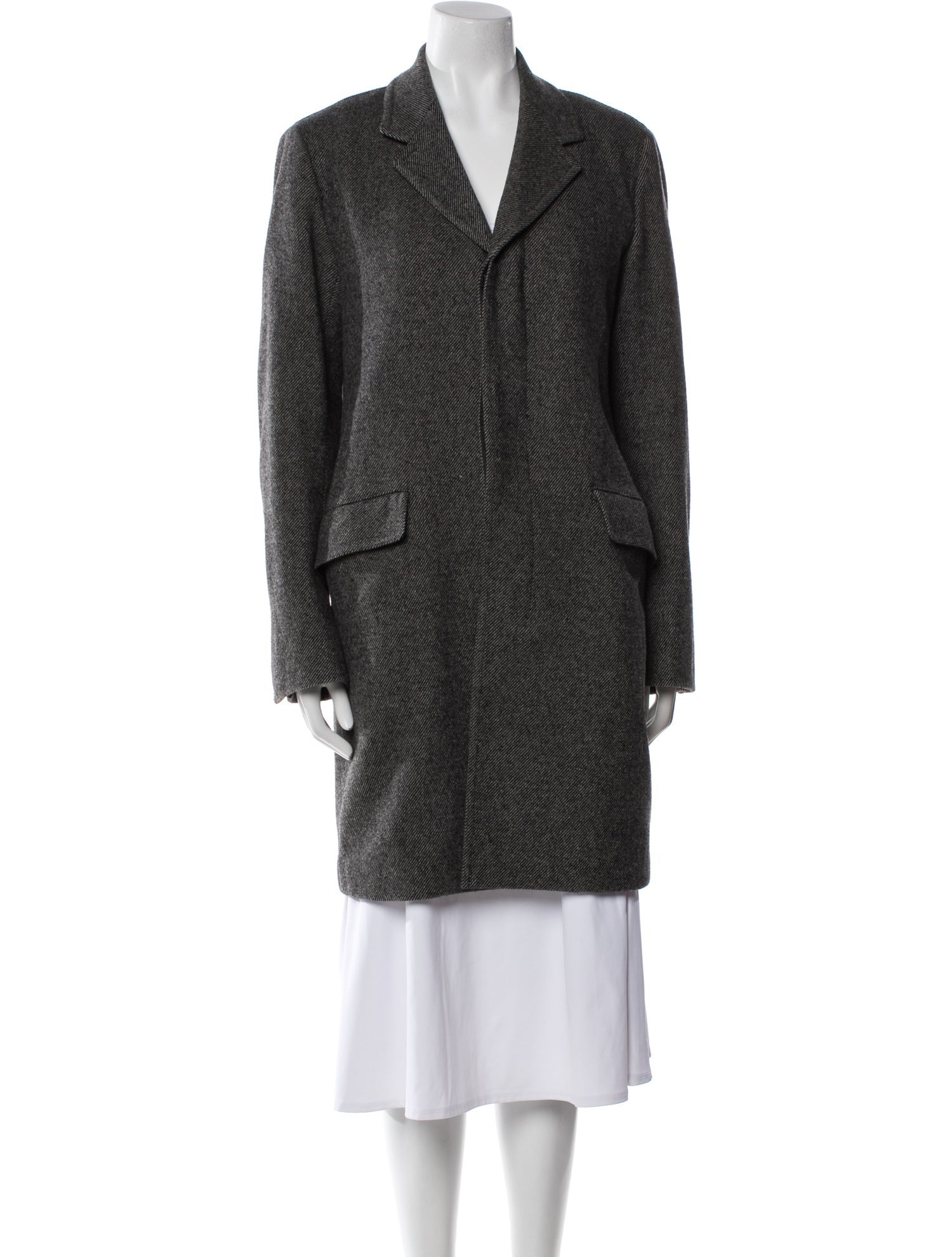 Theory Wool Tweed Pattern Coat