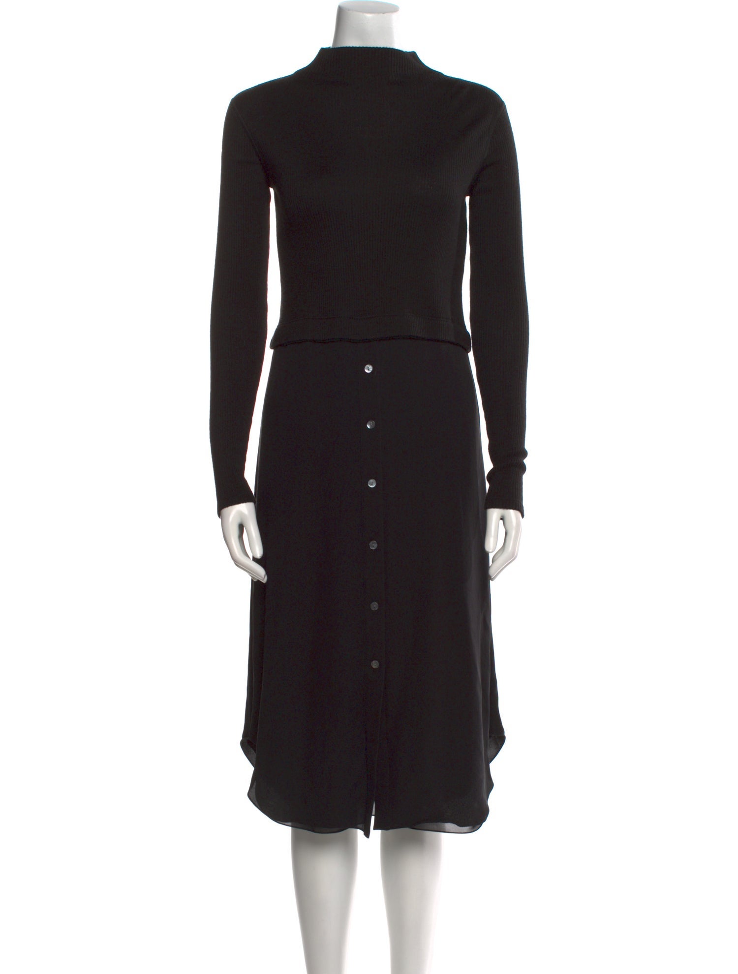 Theory Virgin Wool Midi Length Dress