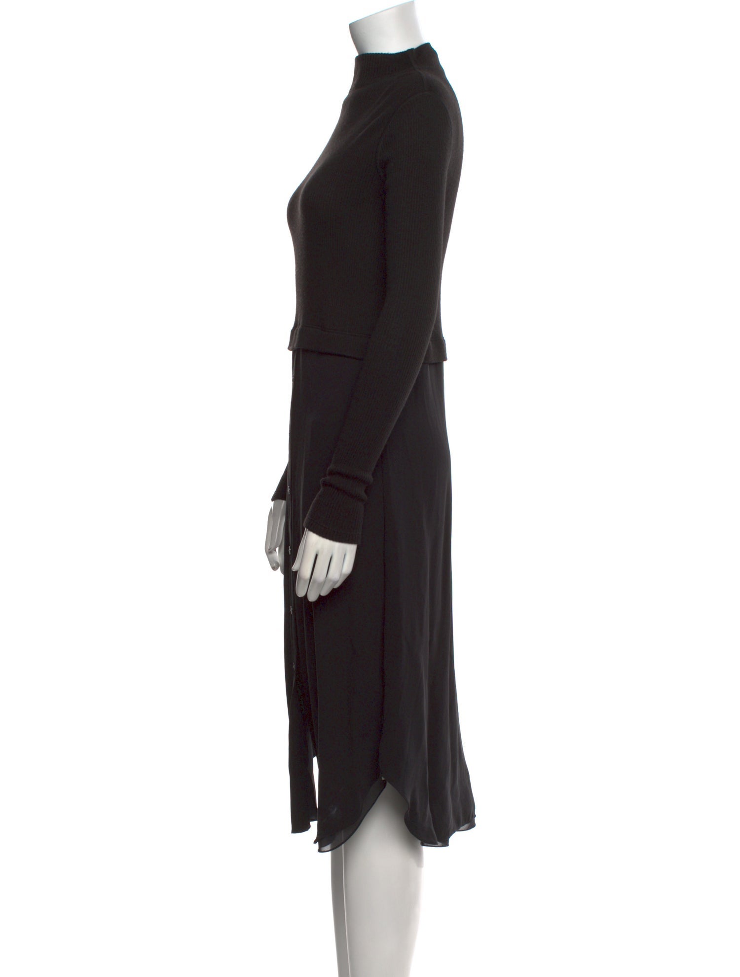 Theory Virgin Wool Midi Length Dress